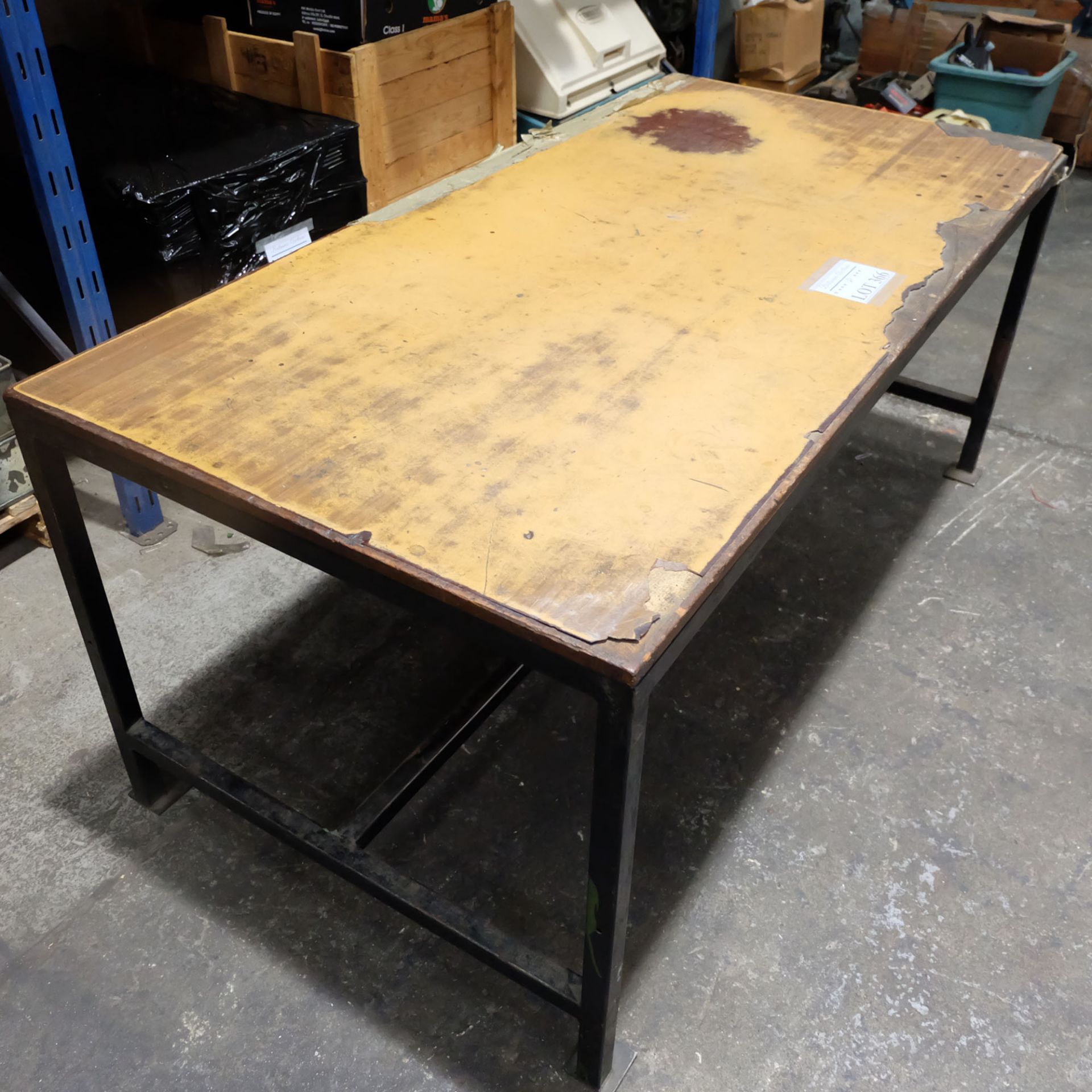 Work Bench: Wooden Top or Steel Stand Size 72" x 36" x 31" High - Image 3 of 3