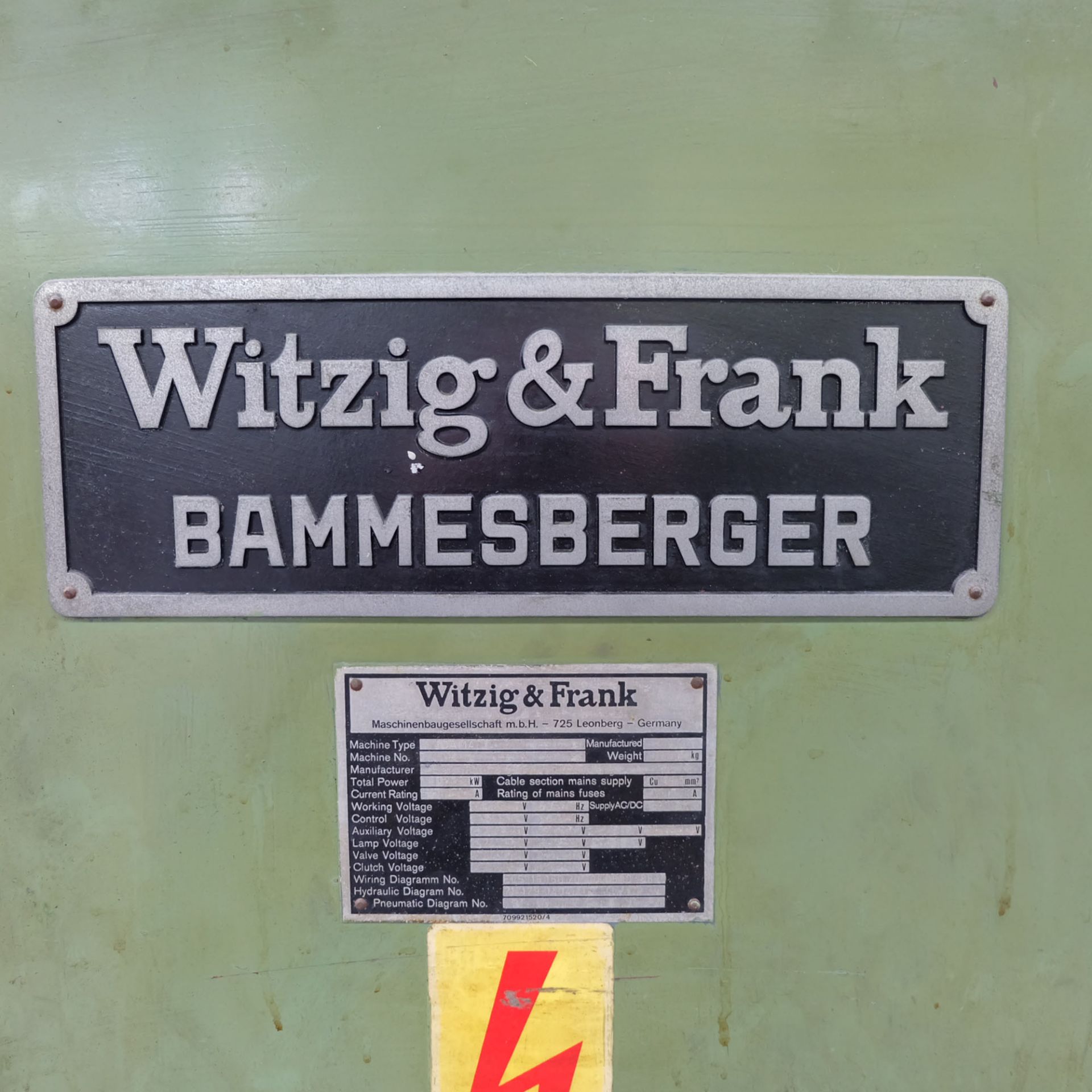 Witzig & Frank Model Adamat 4 B.G. Six Station Indexing Rotary Transfer Machine. - Image 11 of 13