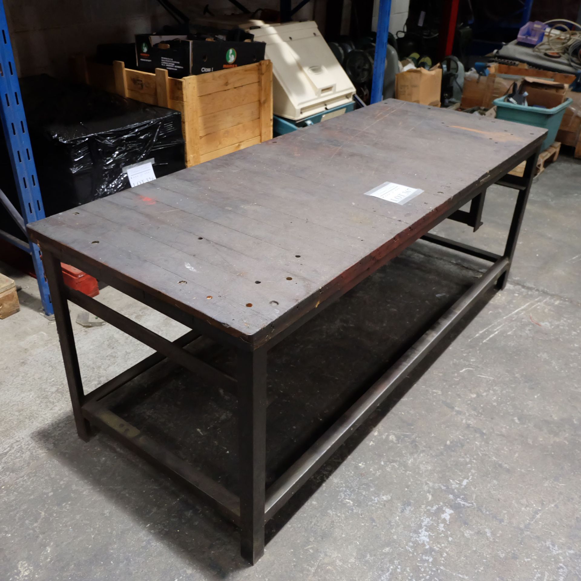 Work Bench: Wooden Top or Steel Stand Size 75" x 30" x 30" High - Image 3 of 3