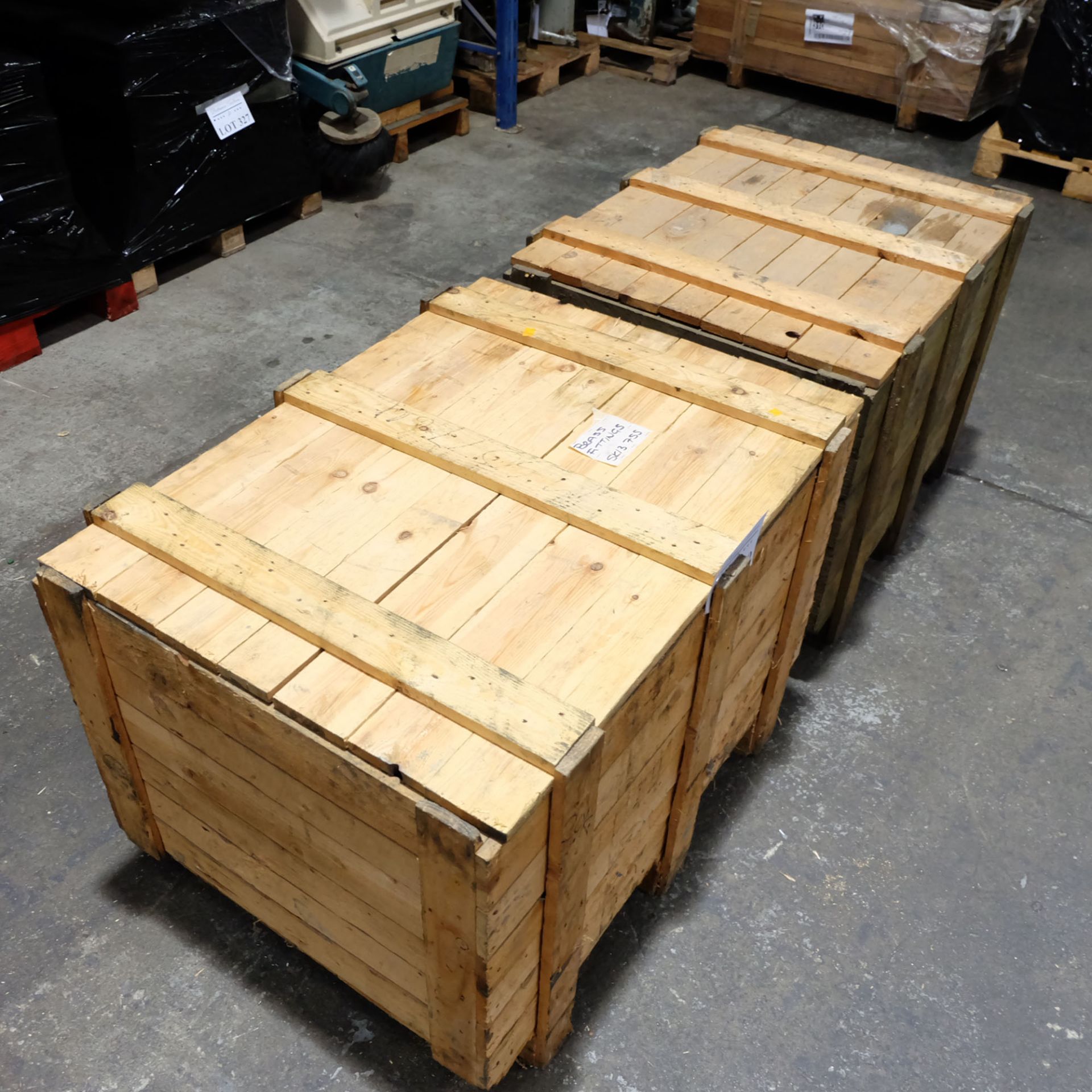 2 x Timber Boxes 35" x 26" x 20" 34" x 26" x 20" - Image 2 of 5