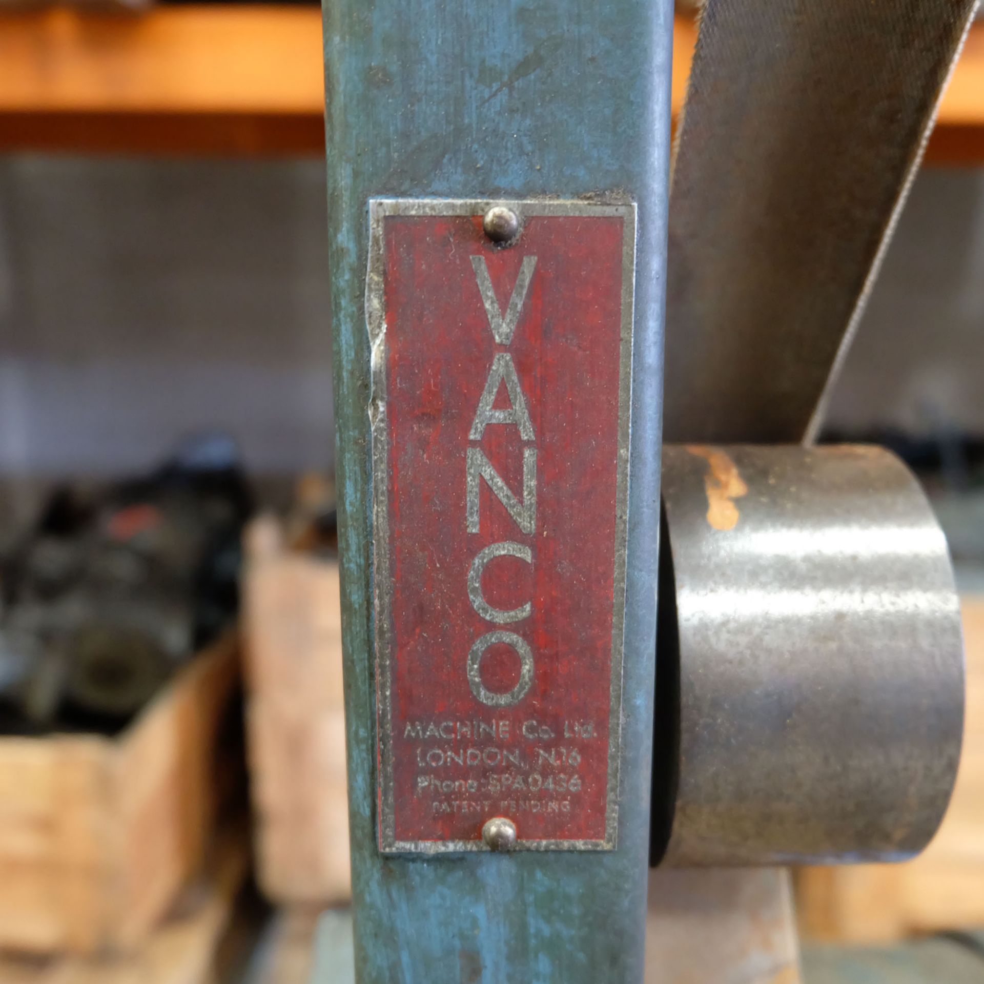 Vanco Vertical Belt Linisher. Belt Size 50mm x 1525mm On Stand. - Image 4 of 6