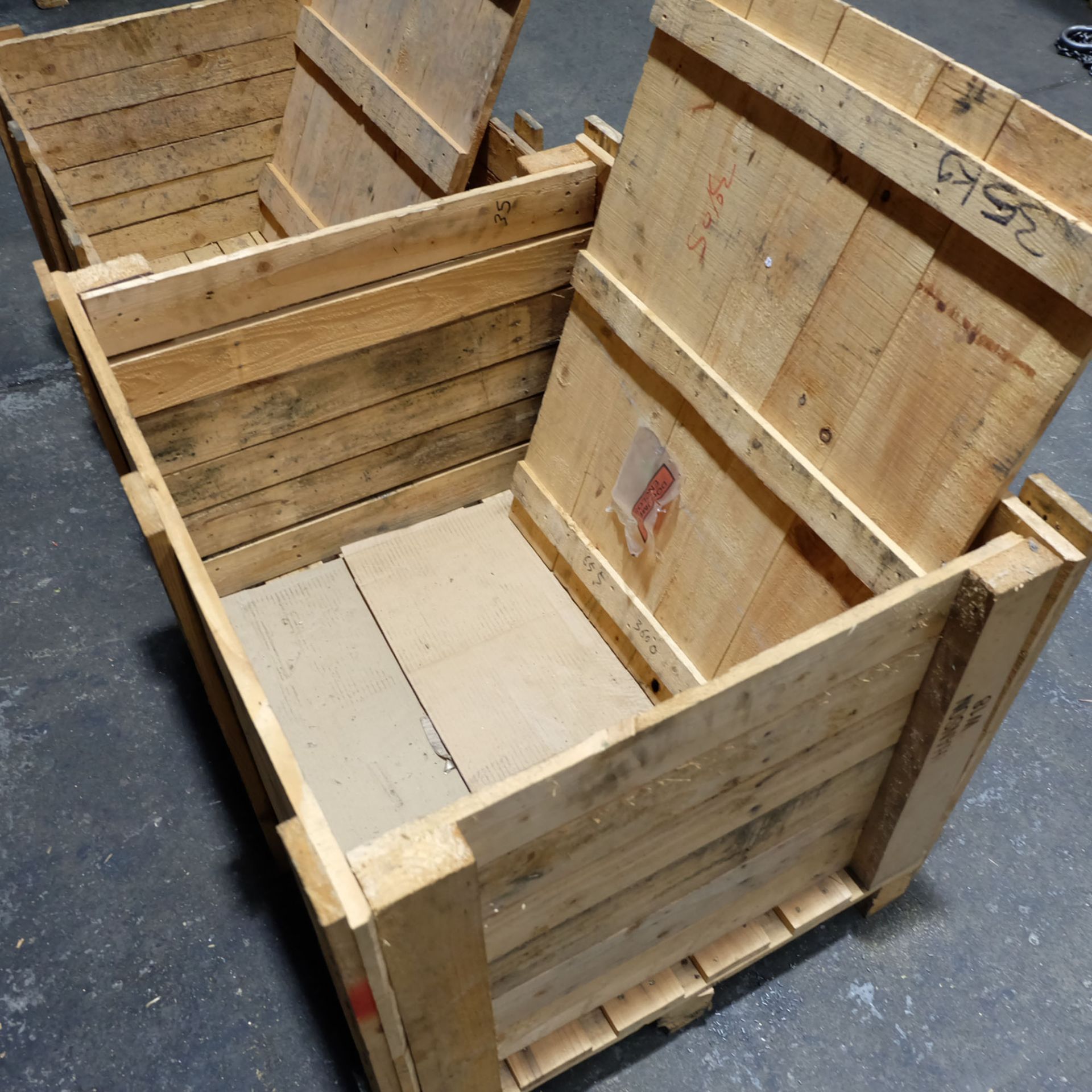 2 x Timber Boxes 35" x 26" x 20" 32" x 28" x 23" - Image 4 of 4