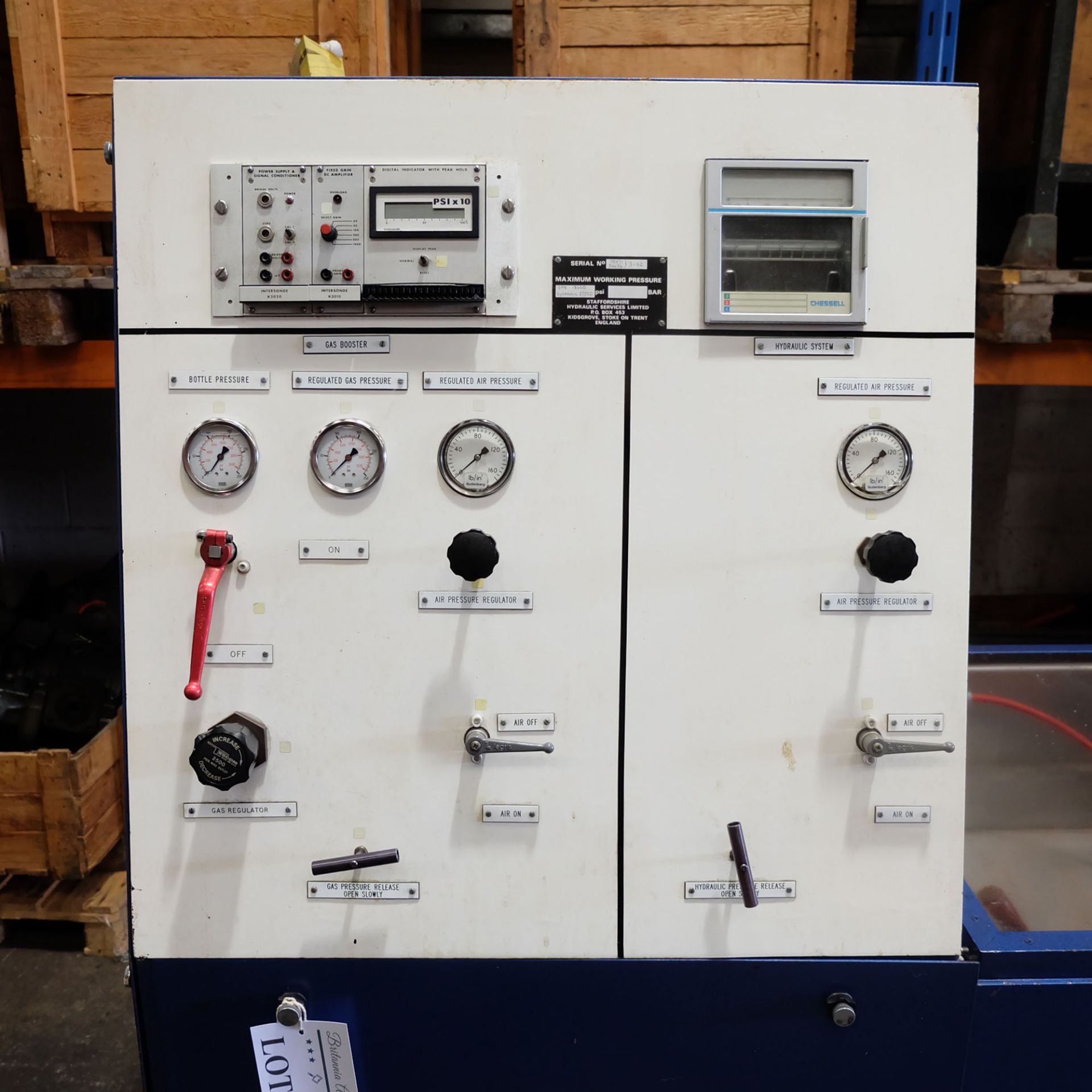 SHS Ltd Pressure Testing Machine. Maximum Work Pressure Gas 18600psi. - Image 2 of 11