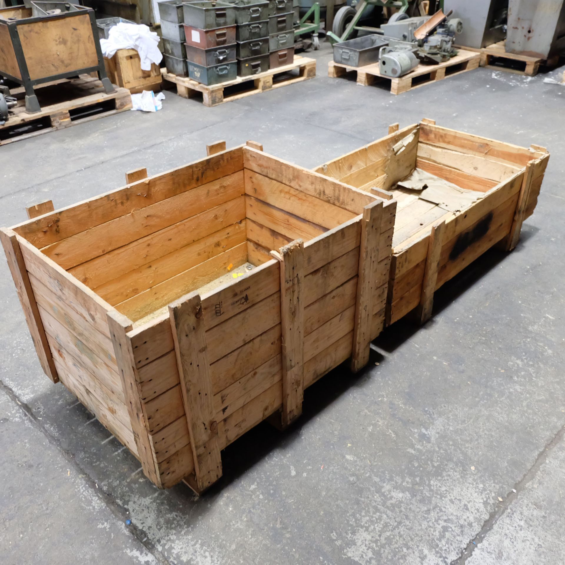 2 x Timber Boxes 35" x 26" x 20" 45" x 26" x 11" - Image 4 of 4