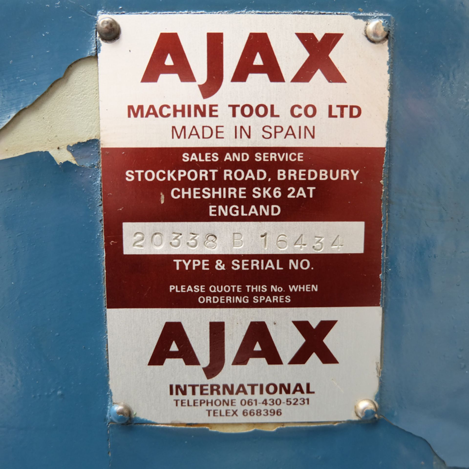 Ajax Horizontal Milling Machine - Image 10 of 10