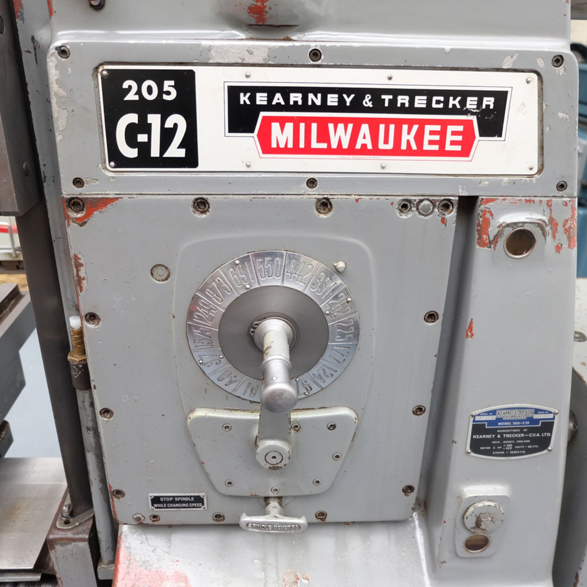 Kearney & Trecker Type 205 C-12 Universal Milling Machine. Table 52" x 12". - Image 12 of 13