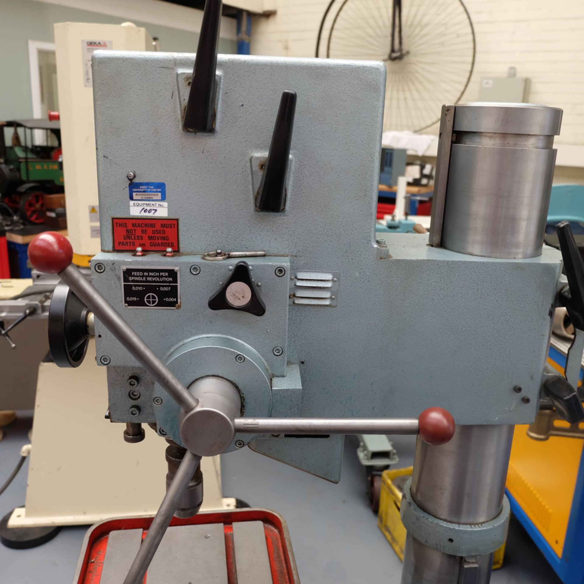 Meddings Type S32 ME Geared Head Pedestal Drilling Machine. Table 500mm x 350mm. - Image 5 of 9