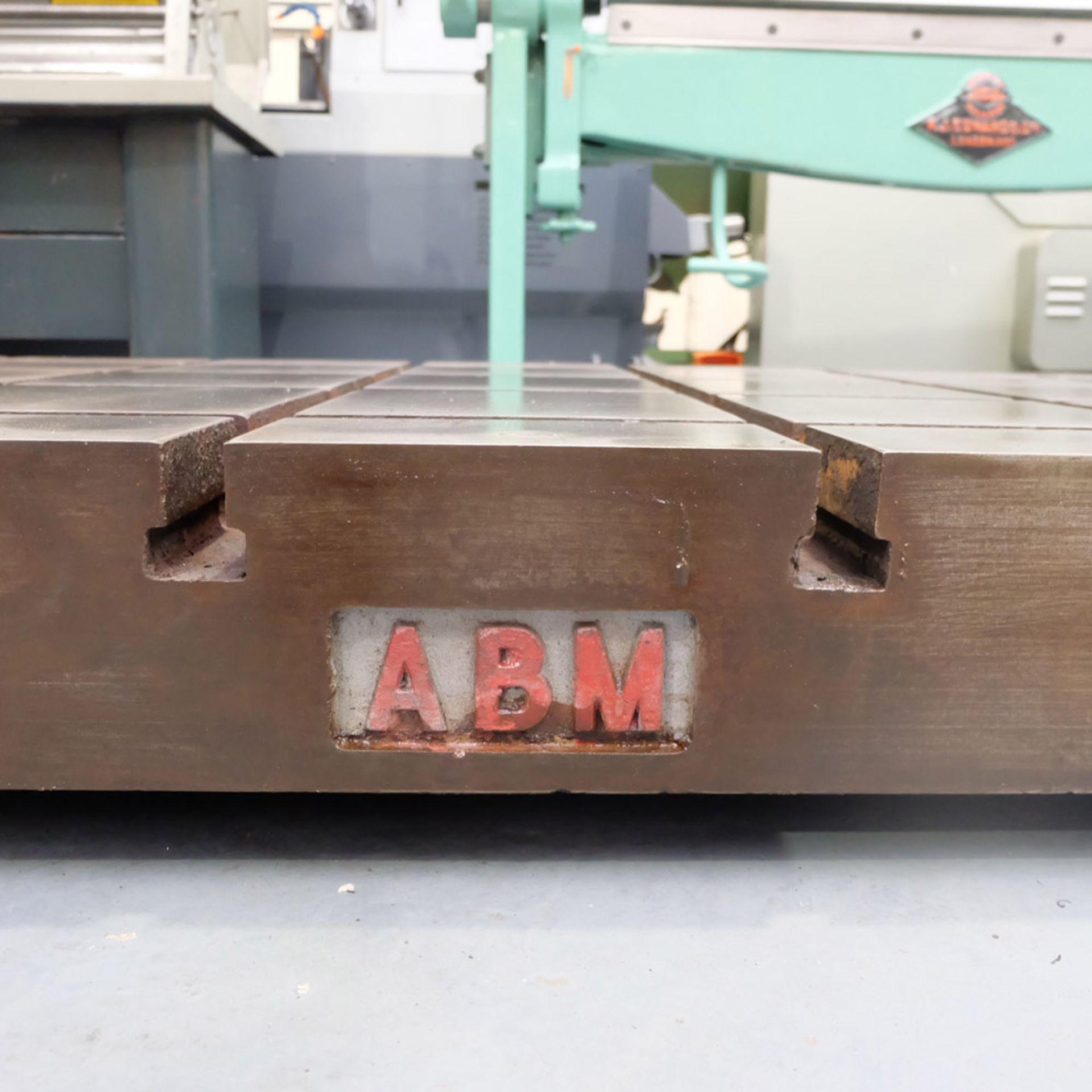 ABM Tee Slotted Floor Plate. Size 10' x 4'. Thickness 7". Tee Slotted Both Ways. 1" Wide Tee Slots. - Image 6 of 6