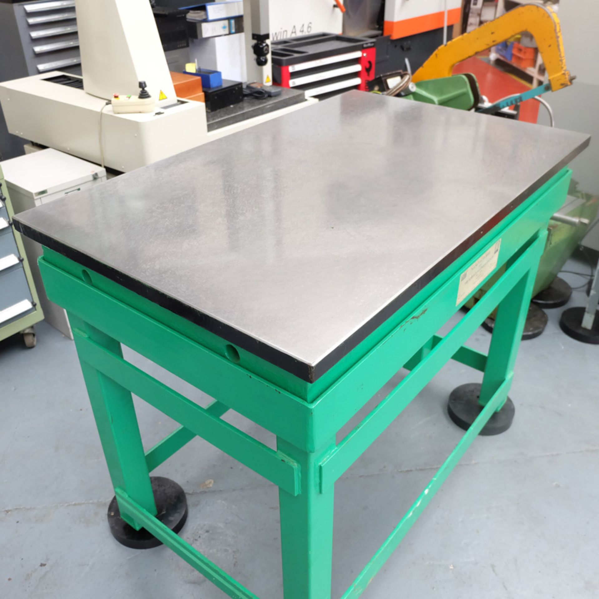 Cast Iron Tool Room Surface Table. Grade 1. Manufactured by surface Flatness Co. Size 48" x 30". - Image 4 of 6