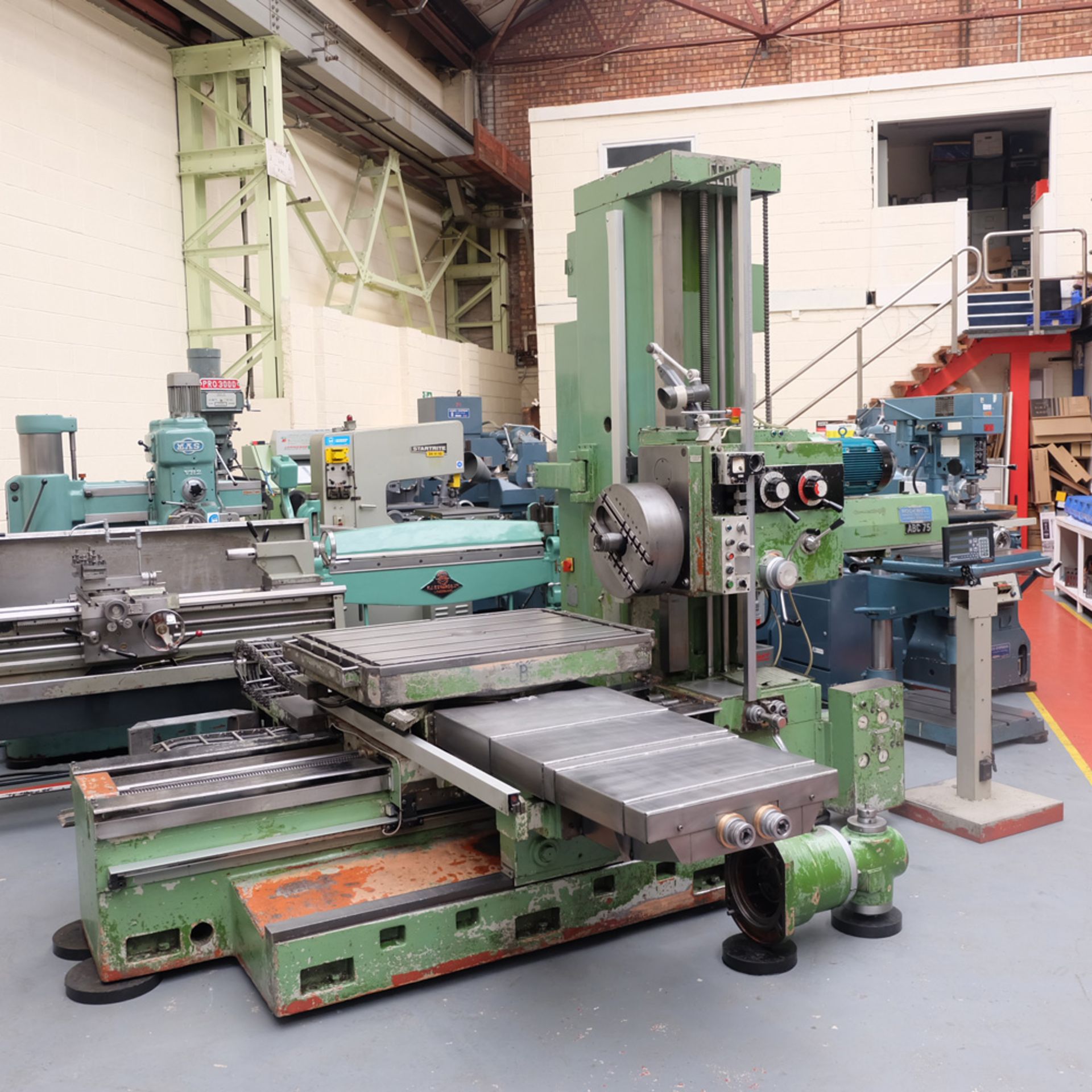 Ceruti Type ABC 75 Wide Bed Horizontal Boring, Milling & Facing Machine.