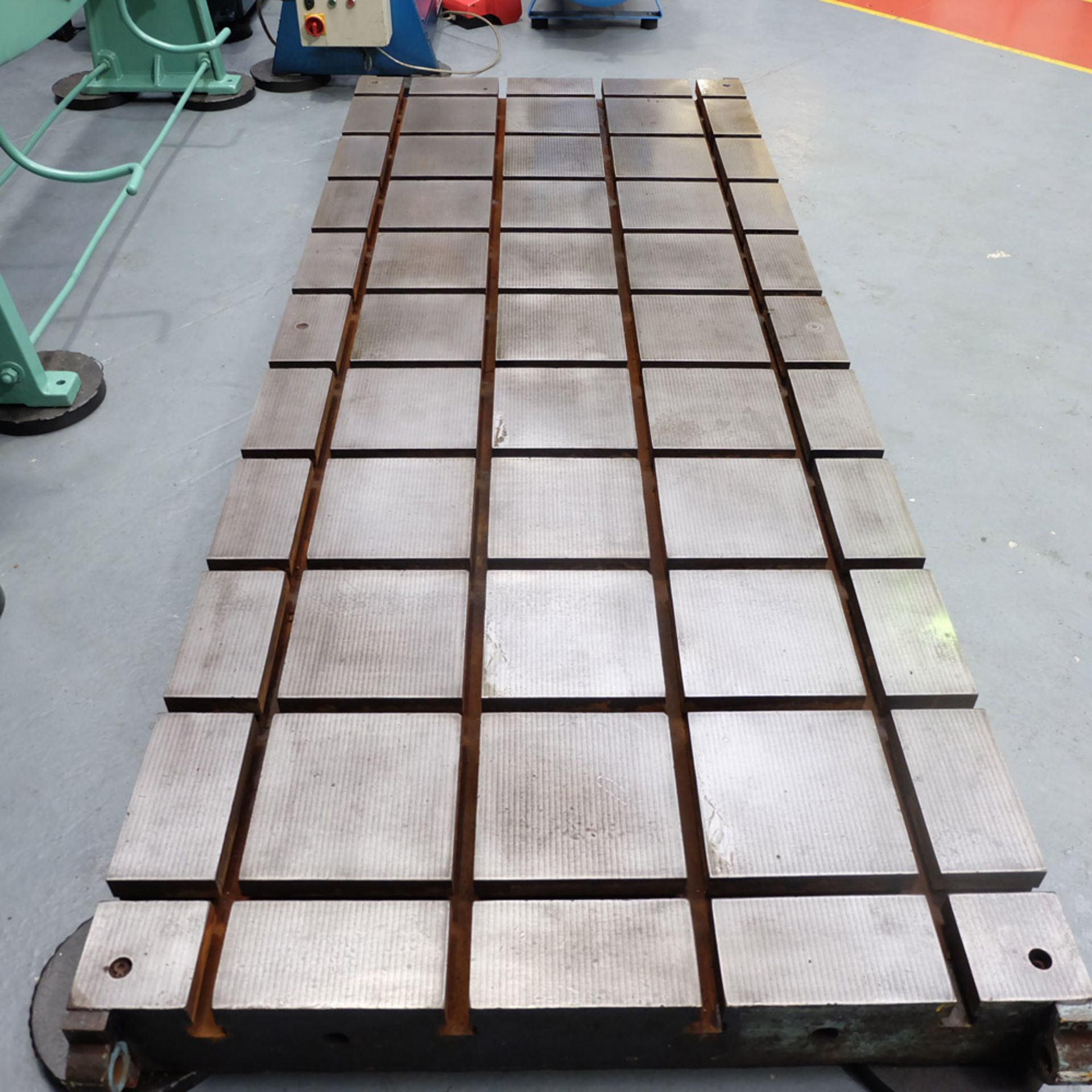 ABM Tee Slotted Floor Plate. Size 10' x 4'. Thickness 7". Tee Slotted Both Ways. 1" Wide Tee Slots. - Image 4 of 6