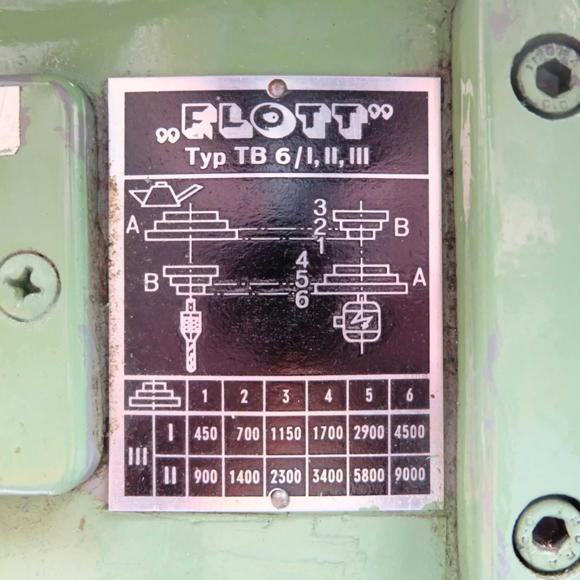 Flott Type TB6 High Speed Bench Drill. Throat 6 1/2". Tee Slotted Base 6 3/4" Square. - Image 3 of 4