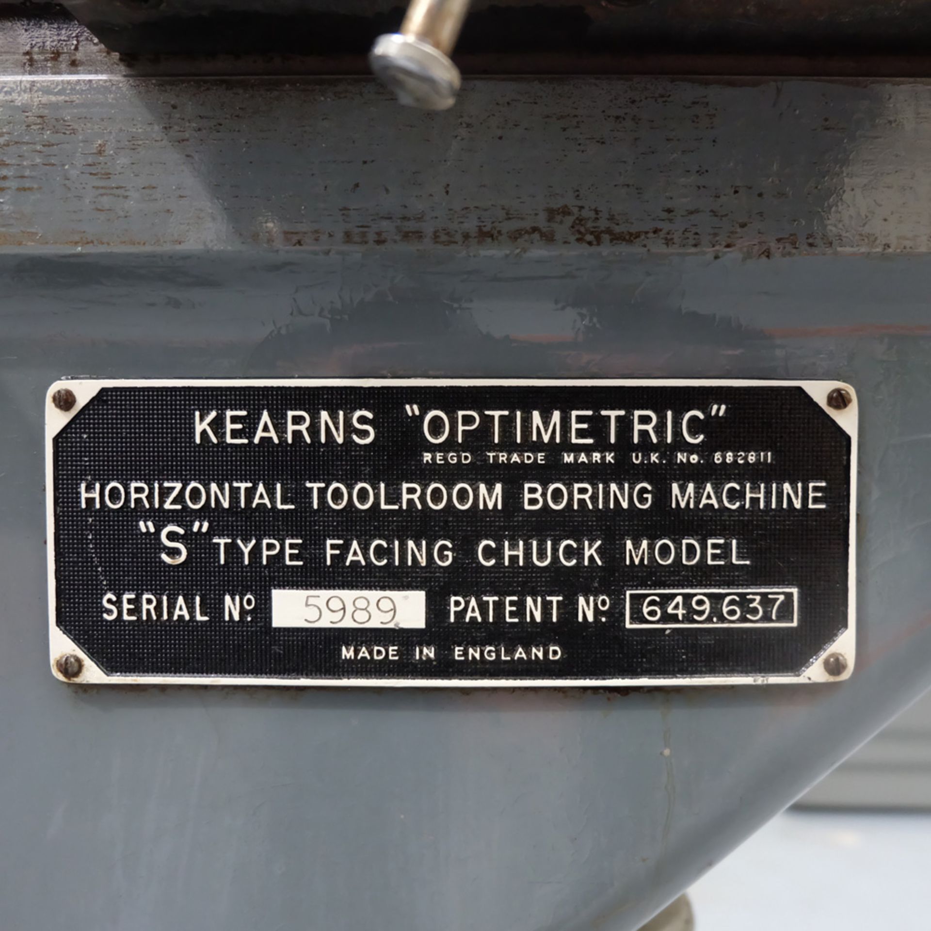 Kearns S Type Facing Chuck Model Horizontal Boring Machine. Facing Chuck Capacity 8". - Image 2 of 18