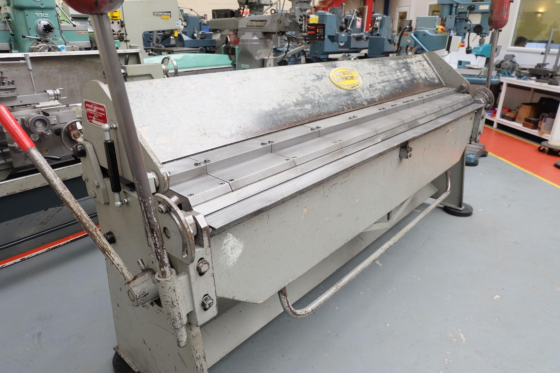 Morgan Rushworth Box & Pan Folding Machine. Capacity 2500mm x 2mm. With Manual Back Stop. - Image 3 of 6