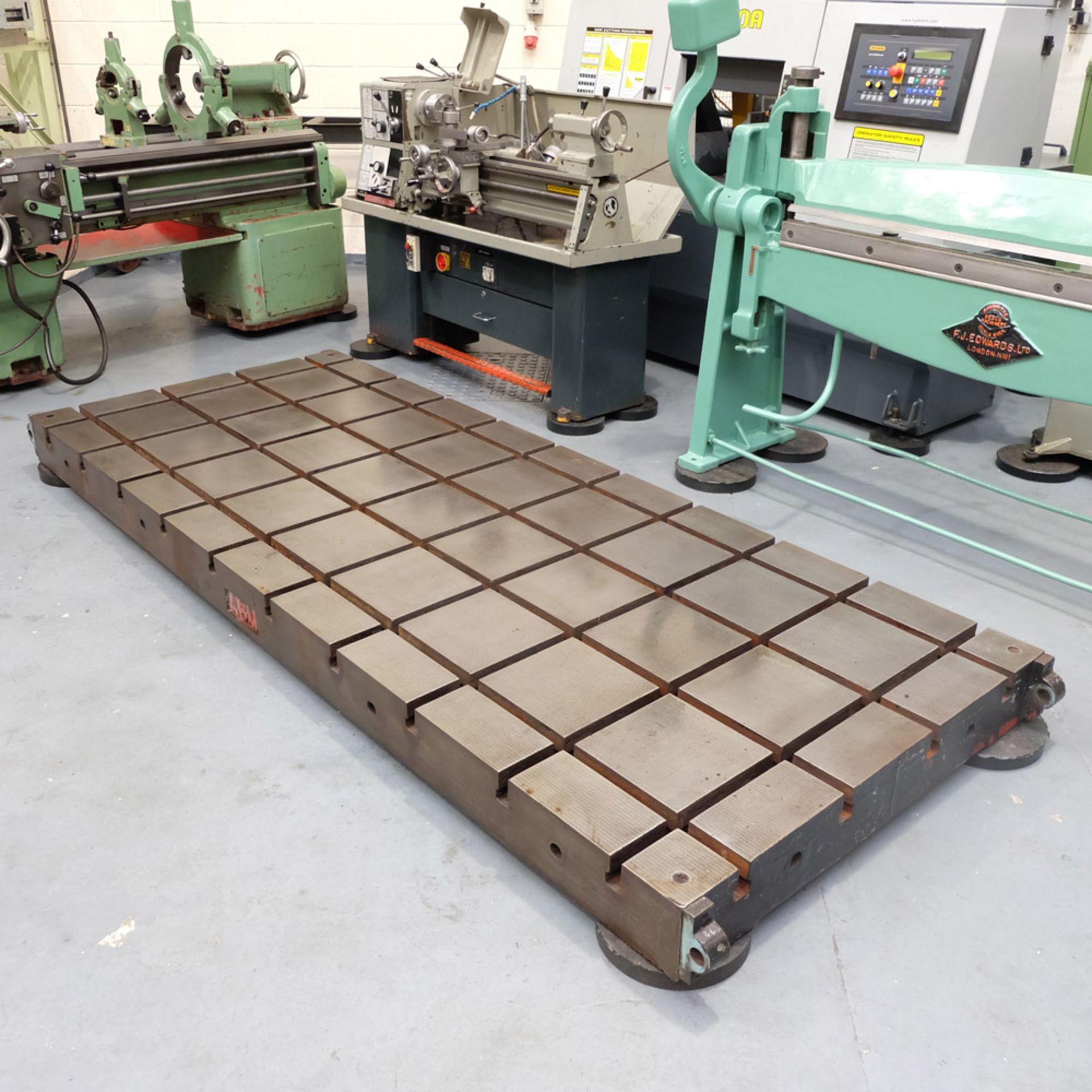 ABM Tee Slotted Floor Plate. Size 10' x 4'. Thickness 7". Tee Slotted Both Ways. 1" Wide Tee Slots. - Image 2 of 6