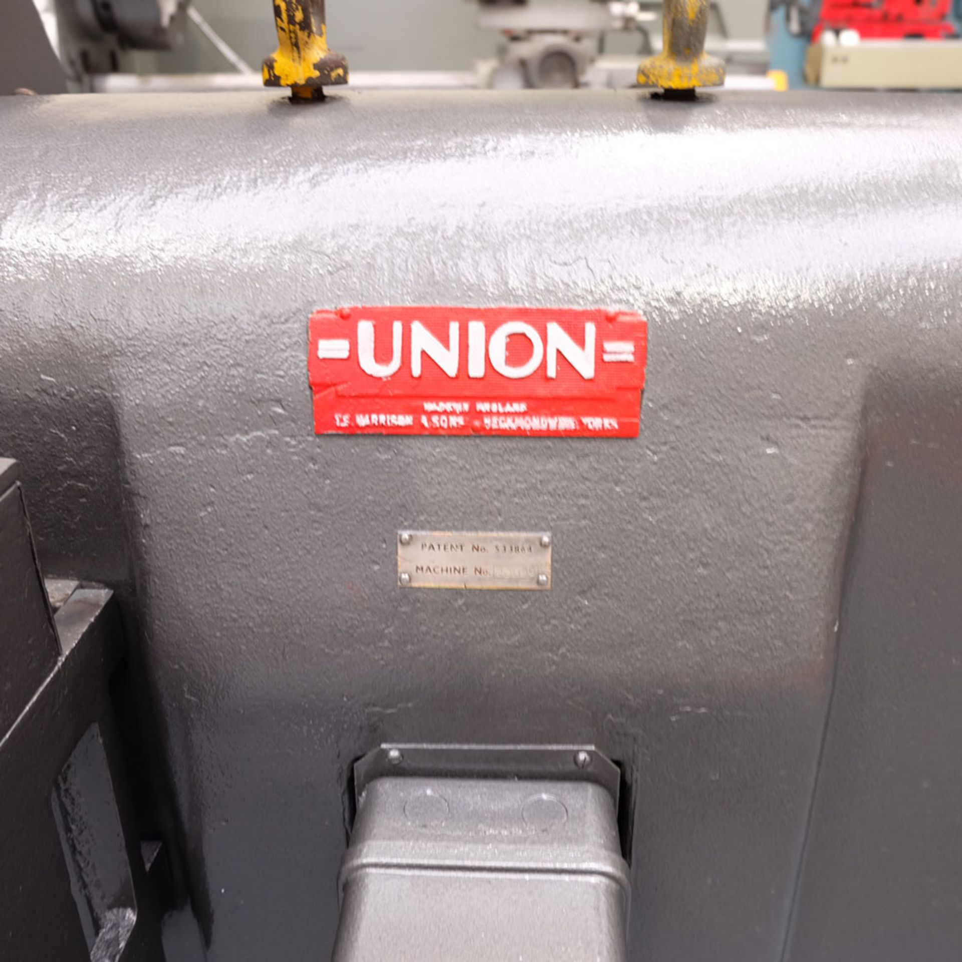 Union Heavy Duty Single Wheel Fettling Grinder. Max Wheel Diameter 16" x 3". - Image 5 of 5