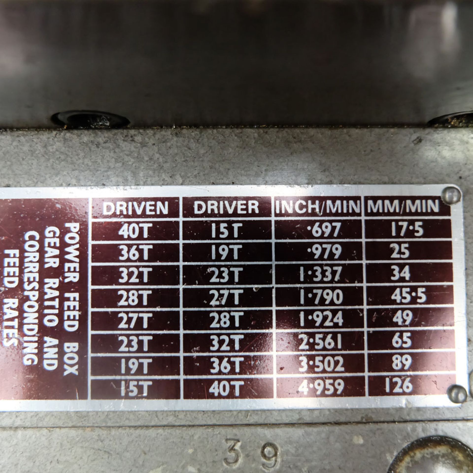 Viceroy Type AEW Horizontal Milling Machine. Table Size 35" x 8". Power Feed in X Axis. - Image 7 of 10