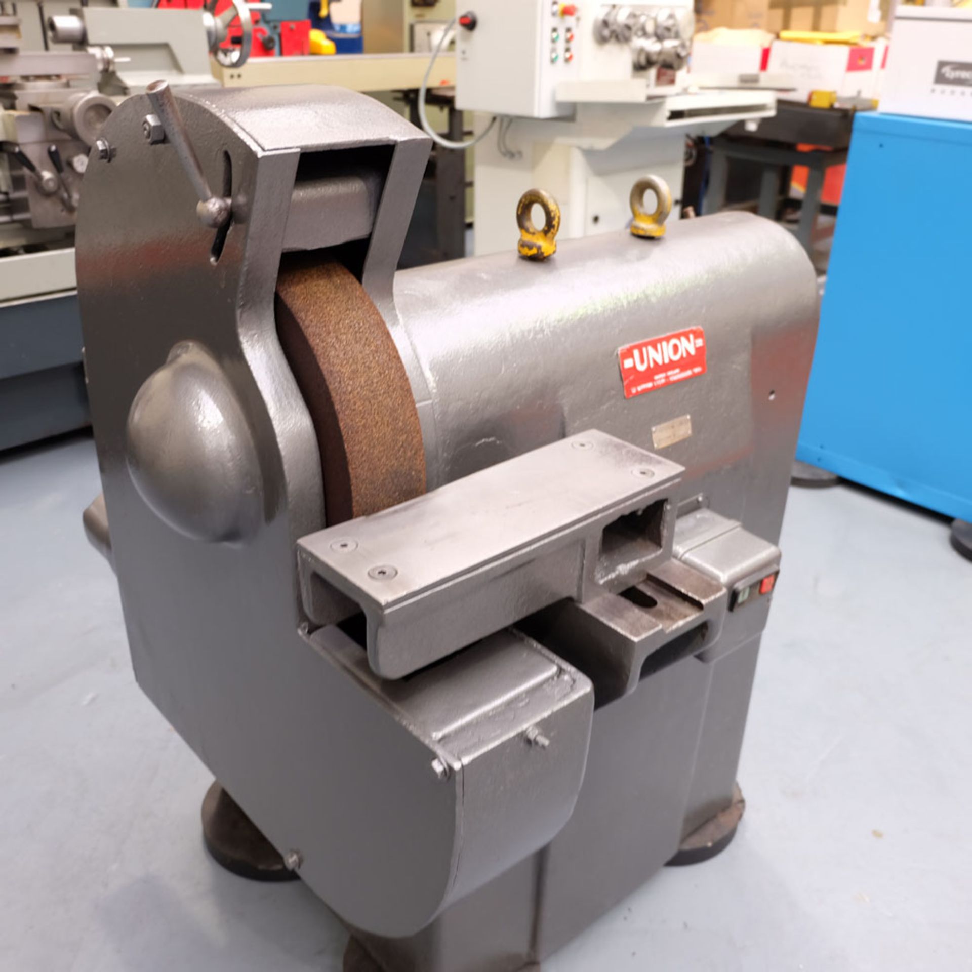 Union Heavy Duty Single Wheel Fettling Grinder. Max Wheel Diameter 16" x 3". - Image 3 of 5