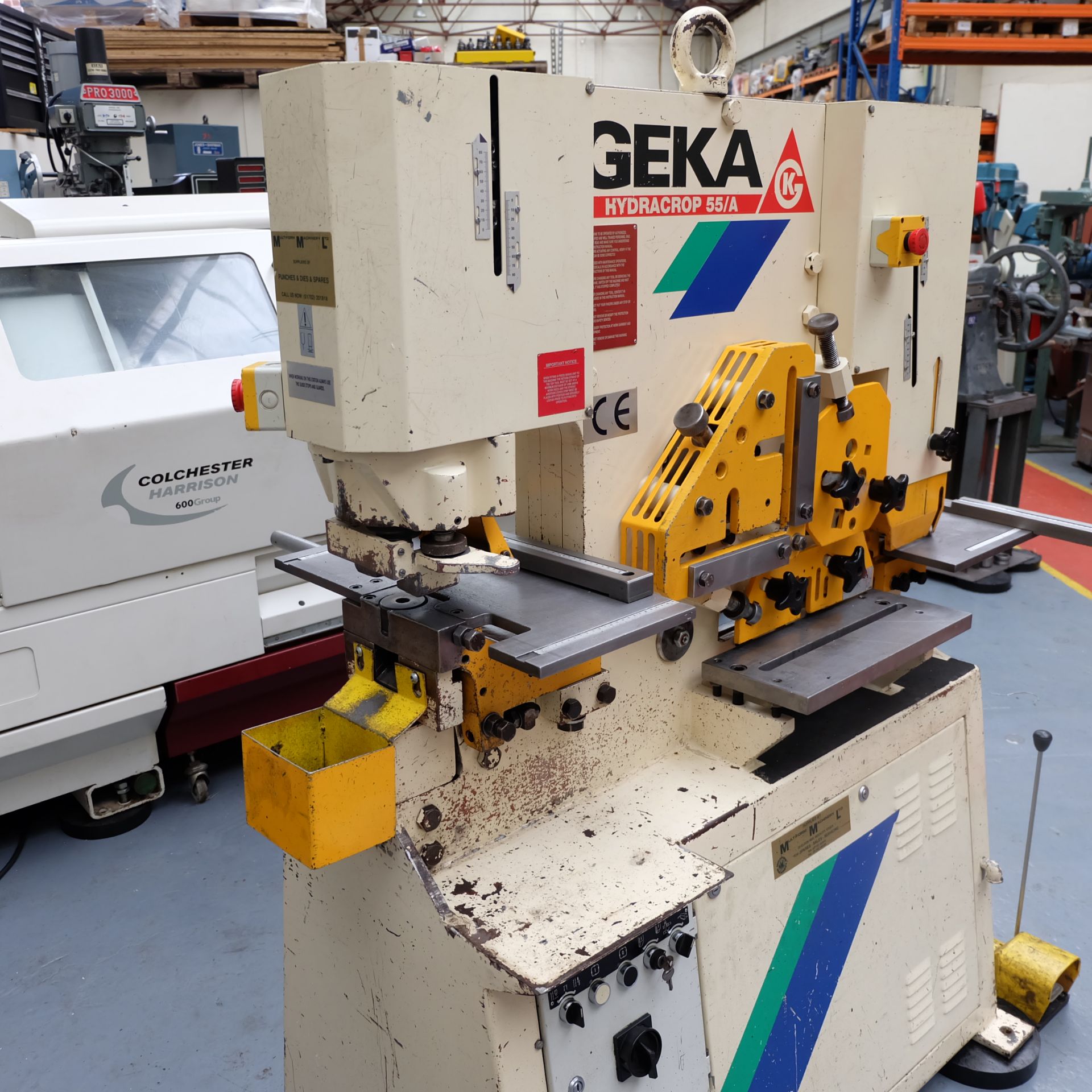 Geka Hydracrop 55/A Universal Twin Pedal Hydraulic Iron Worker. - Image 3 of 13