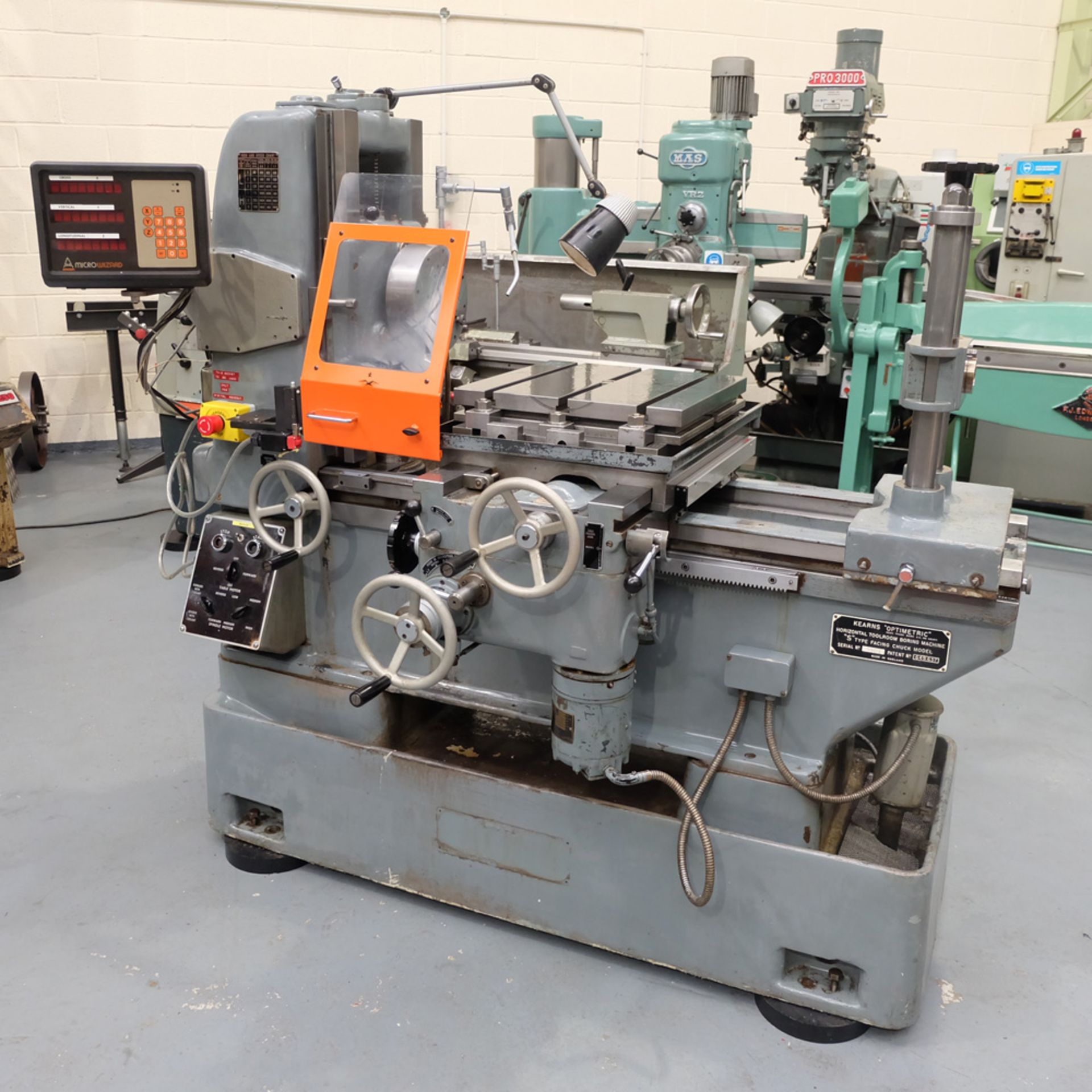 Kearns S Type Facing Chuck Model Horizontal Boring Machine. Facing Chuck Capacity 8".