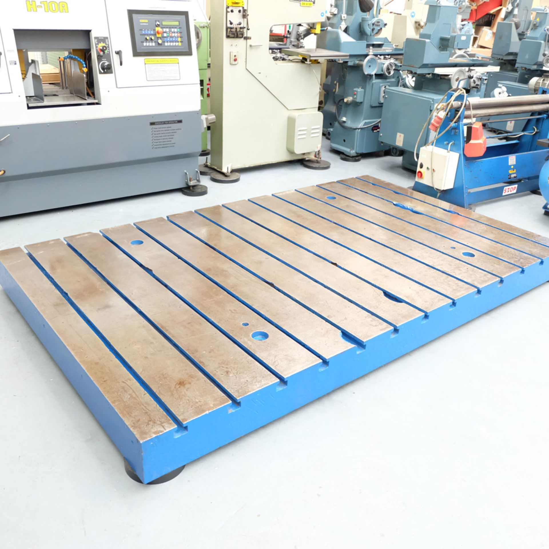 Tee Slotted Floor Plate. Size 10' x 6'. Thickness 8". 13 x Tee Slots. Tee Slots 7/8" Wide. - Image 3 of 5