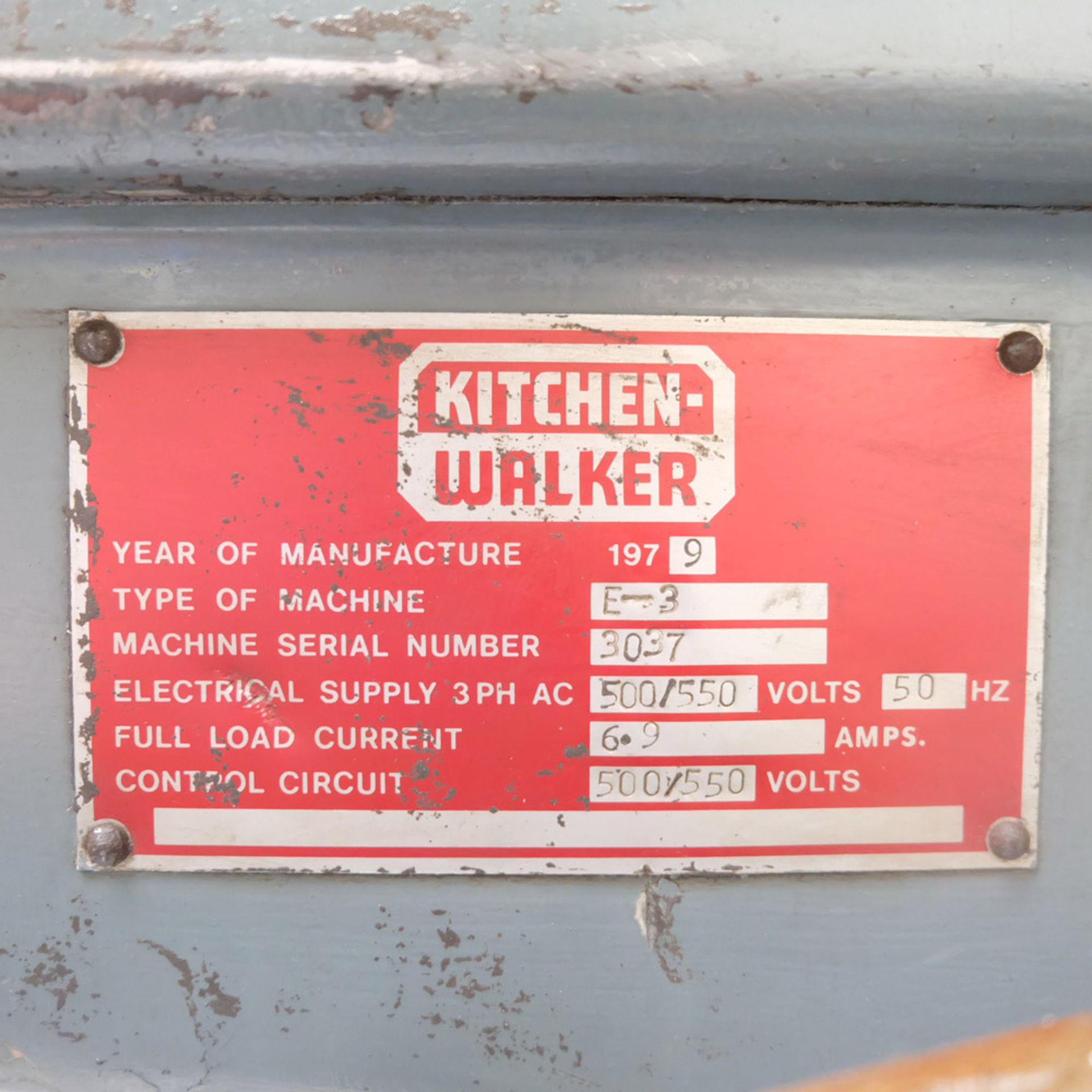 Kitchen & Walker Type E3 Radial Arm Drilling Machine. Drilling Radius 6'. - Image 11 of 11