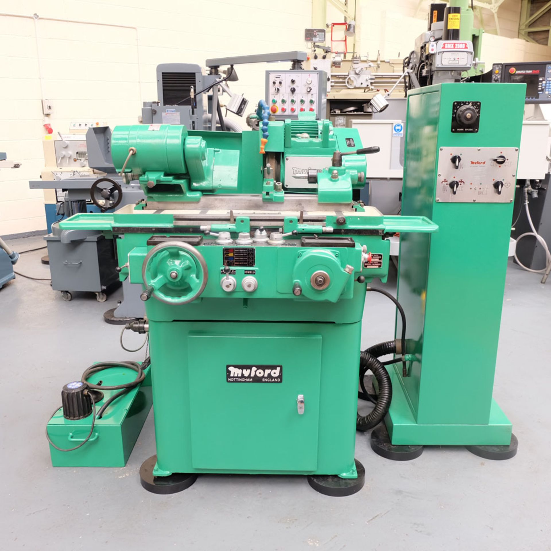 Myford MG12-HA Hydraulic Cylindrical Grinder. Maximum Grinding Capacity 3" Diameter.