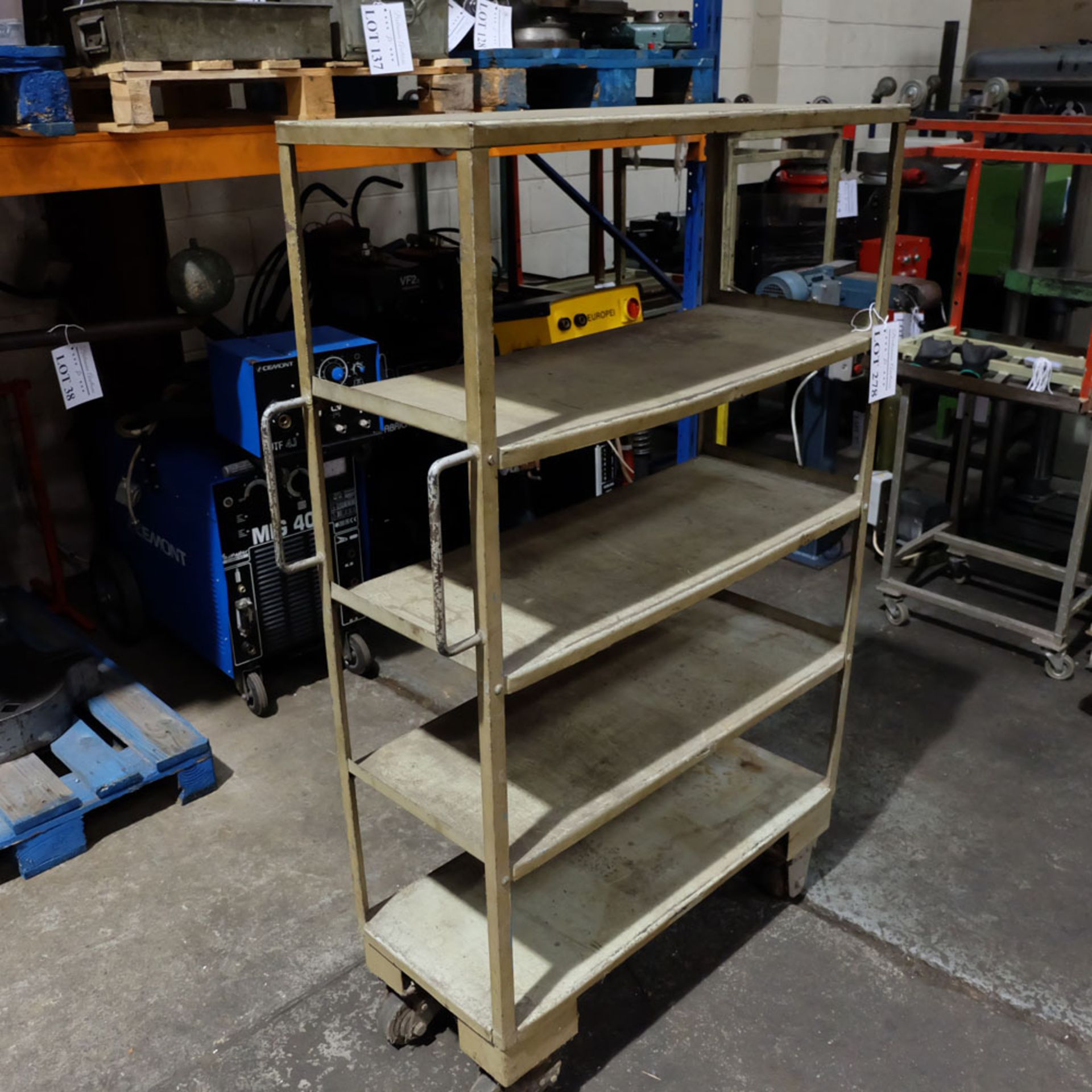 Steel Shelves. Shelf Size Approx 35 1/2" x 15 . Overall Height 60". - Image 2 of 5