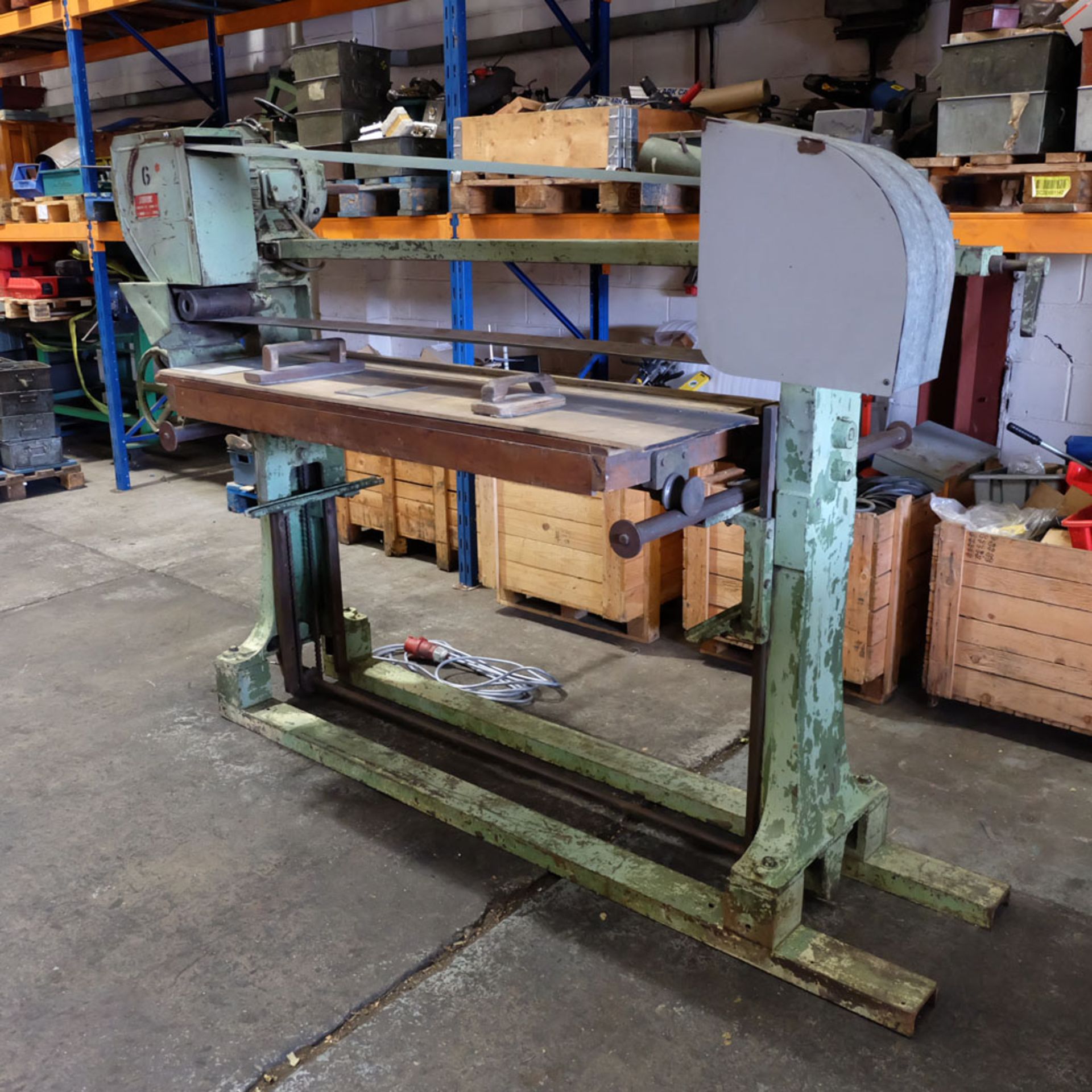 Schubert Type BSKL Belt Sanding Machine. Table Size Approx 62" x 24". Belt Width Approx 6". - Image 6 of 8