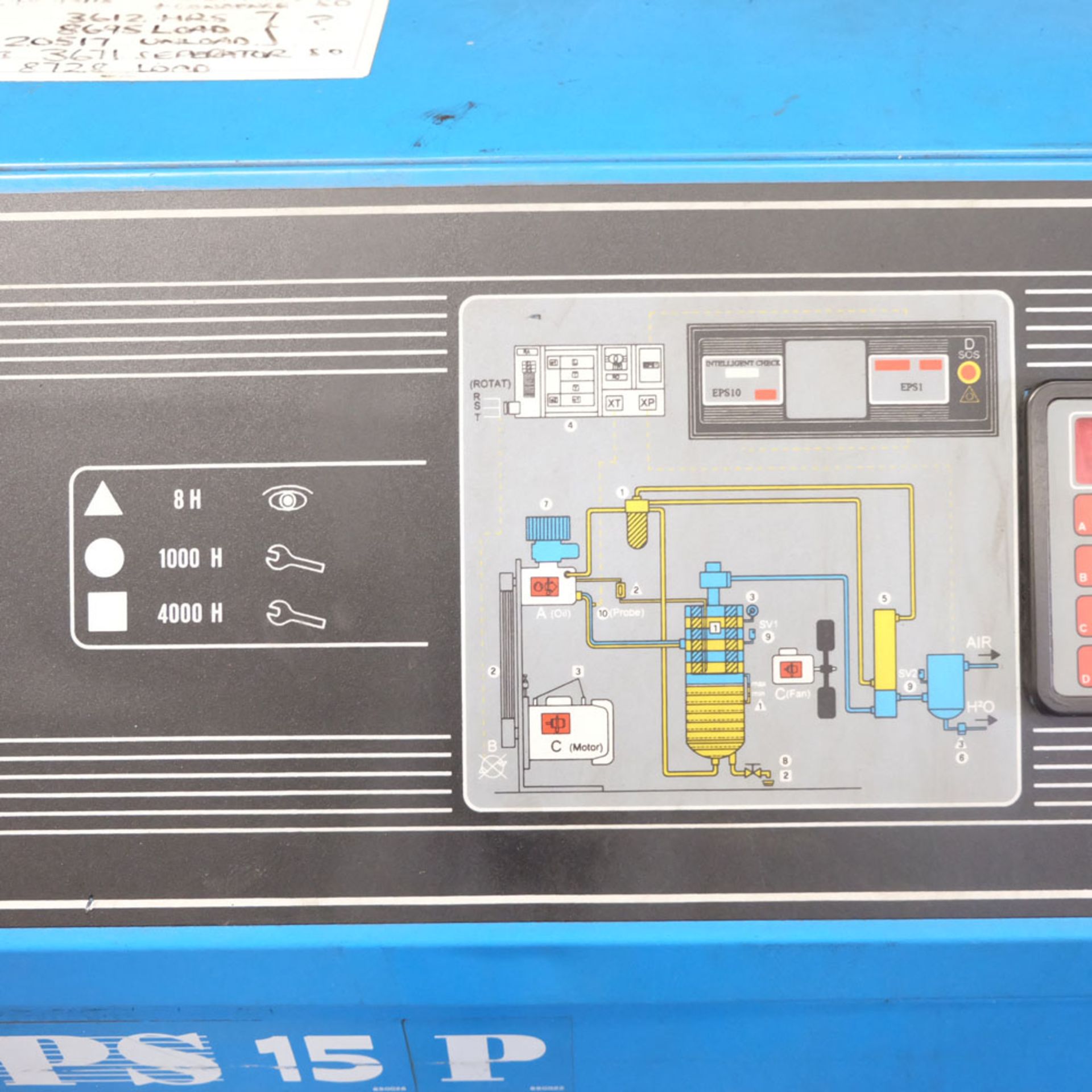 Power Systems PS15P - Rotary Air Compressor with 500L Receiver. Pressure 8 Bar. Capacity 80 cfm. - Image 4 of 8