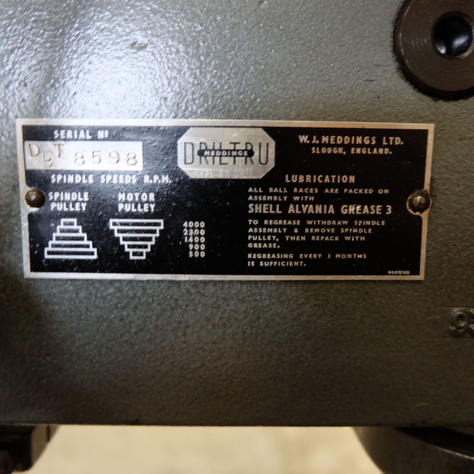 Meddings Pillar Drill. - Image 6 of 12