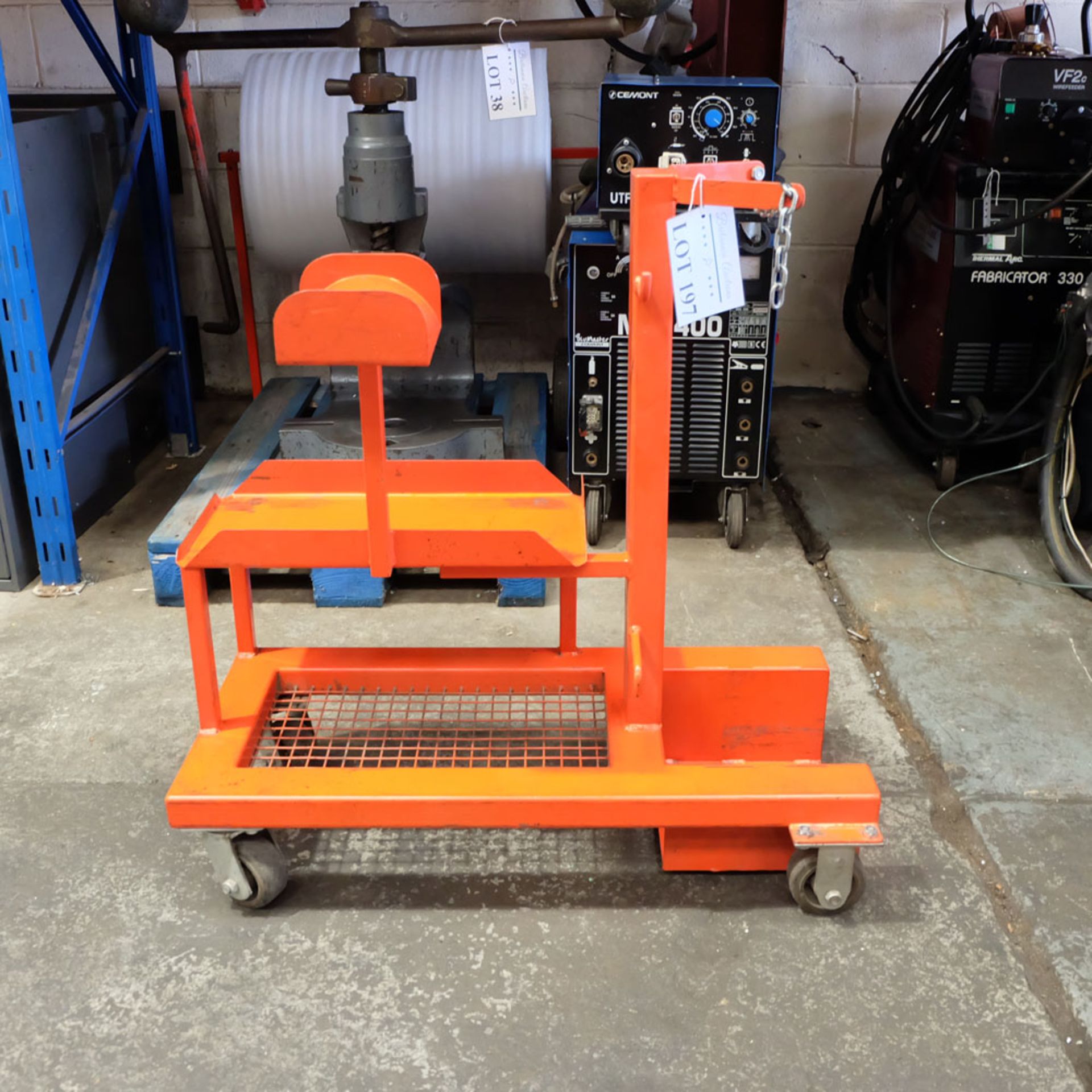 Welding Trolley. Approx Length 36" x 16 1/2" Width. Overall Height Approx 37".