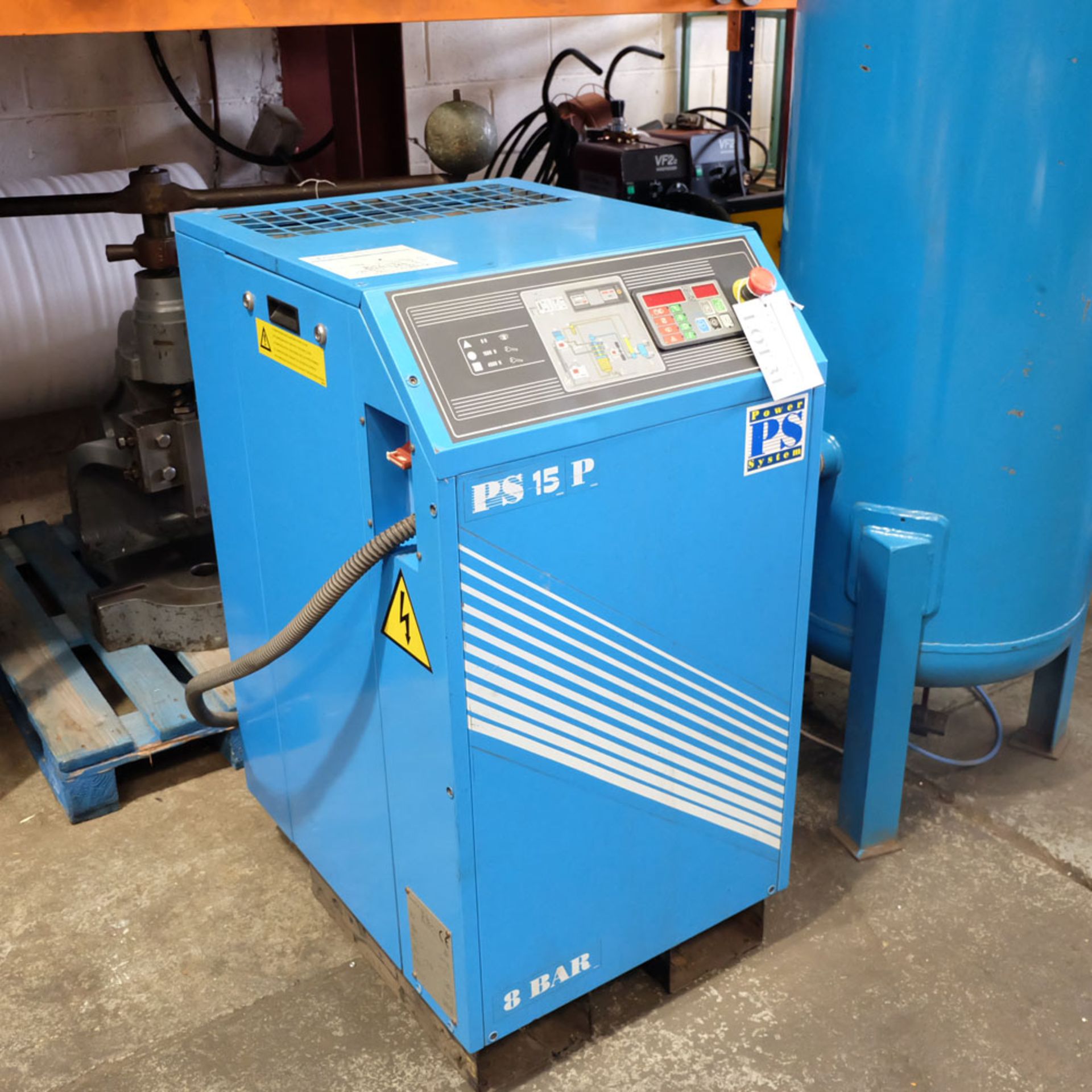 Power Systems PS15P - Rotary Air Compressor with 500L Receiver. Pressure 8 Bar. Capacity 80 cfm. - Image 2 of 8