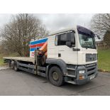 MAN TGA 26.310 Flatbed Lorry with Palfinger PK23002 Crane. 26,000KG Gross Weight. Year 2006.