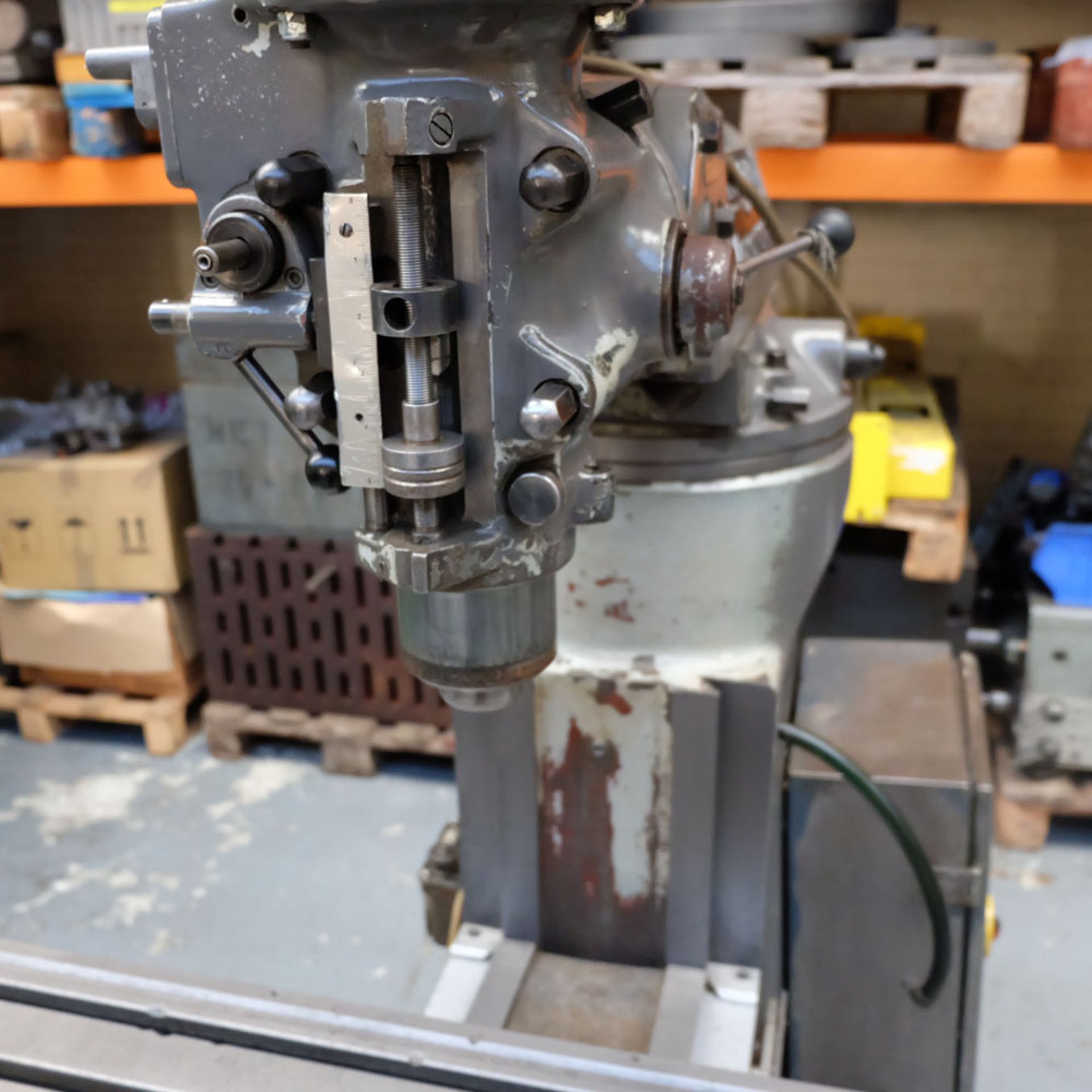 Bridgeport 2HP Vari-Speed Head Turret Mill. Table Size 42" x 9". Spindle Taper R8. - Image 6 of 13