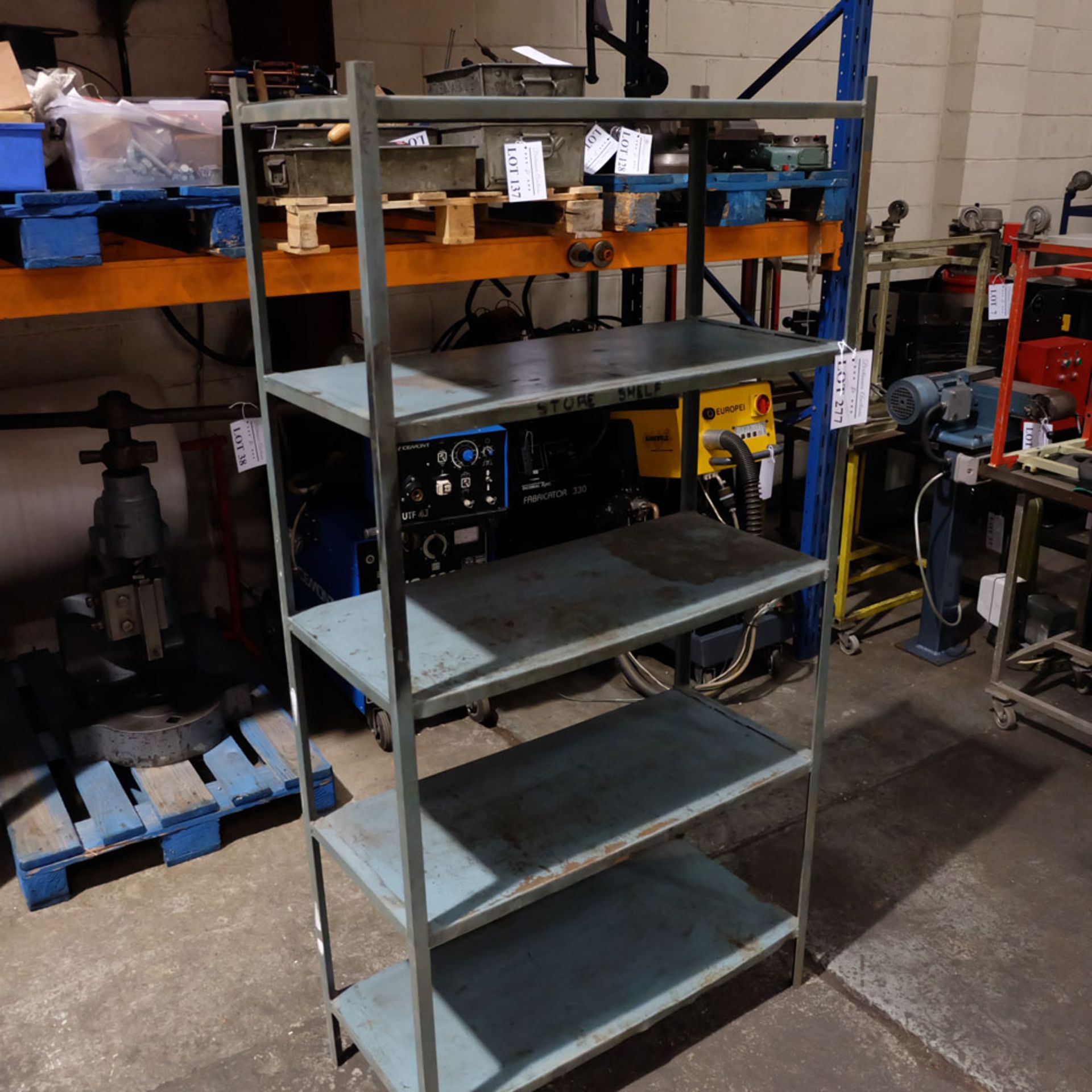 Steel Shelves. Shelf Size Approx 36" x 16". Overall Height 72". - Image 2 of 5