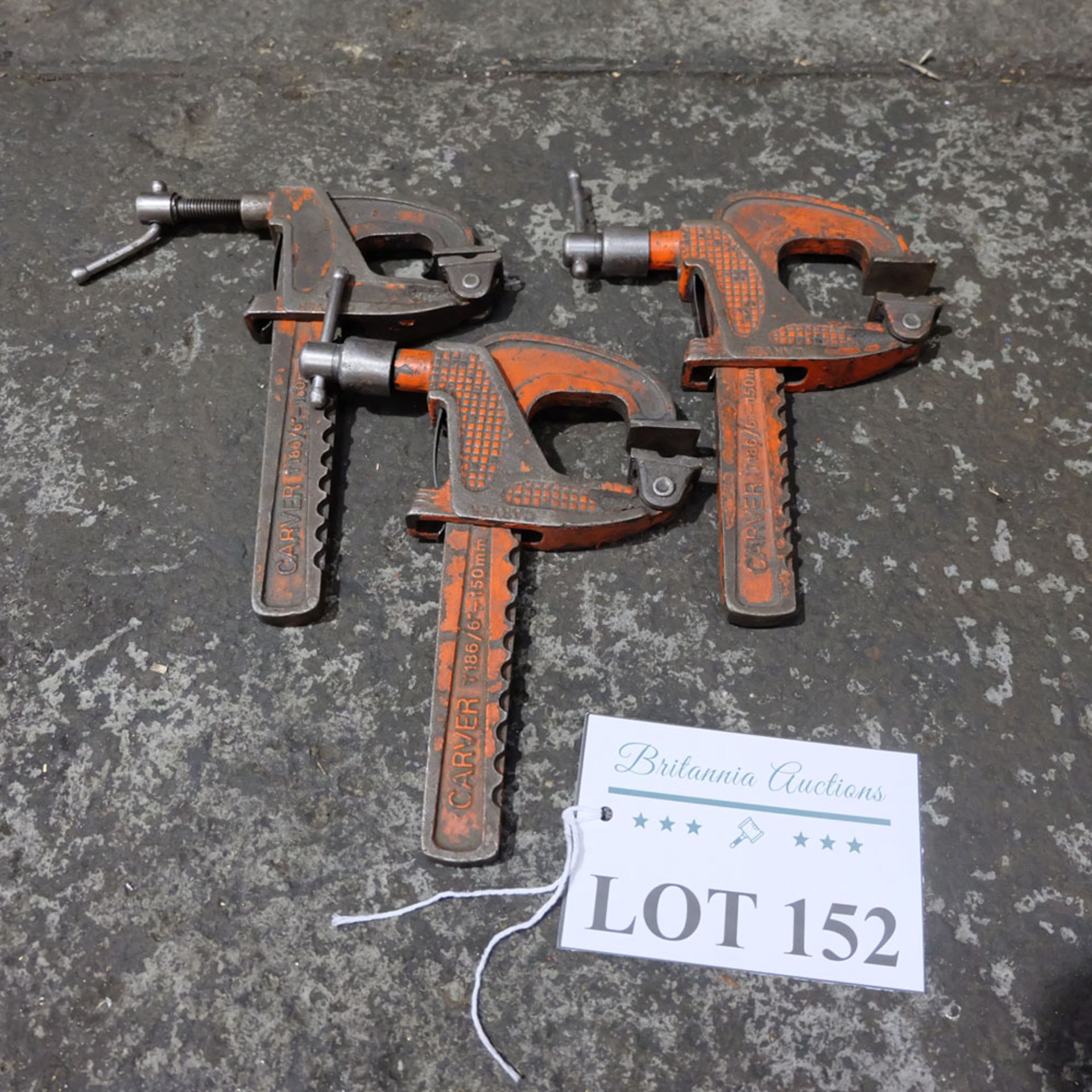 3 x Carver 6" Clamps