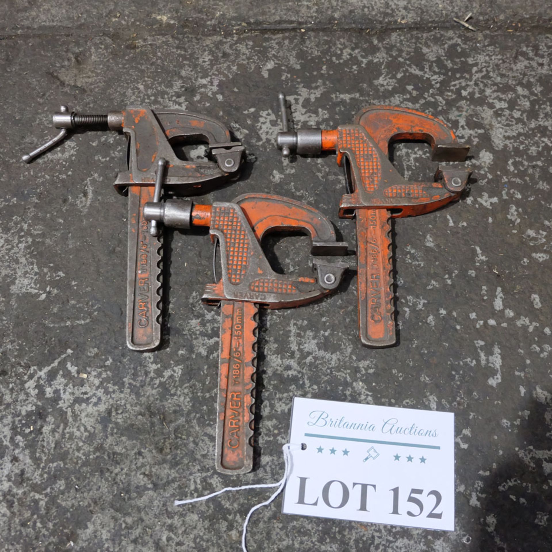3 x Carver 6" Clamps - Image 2 of 3