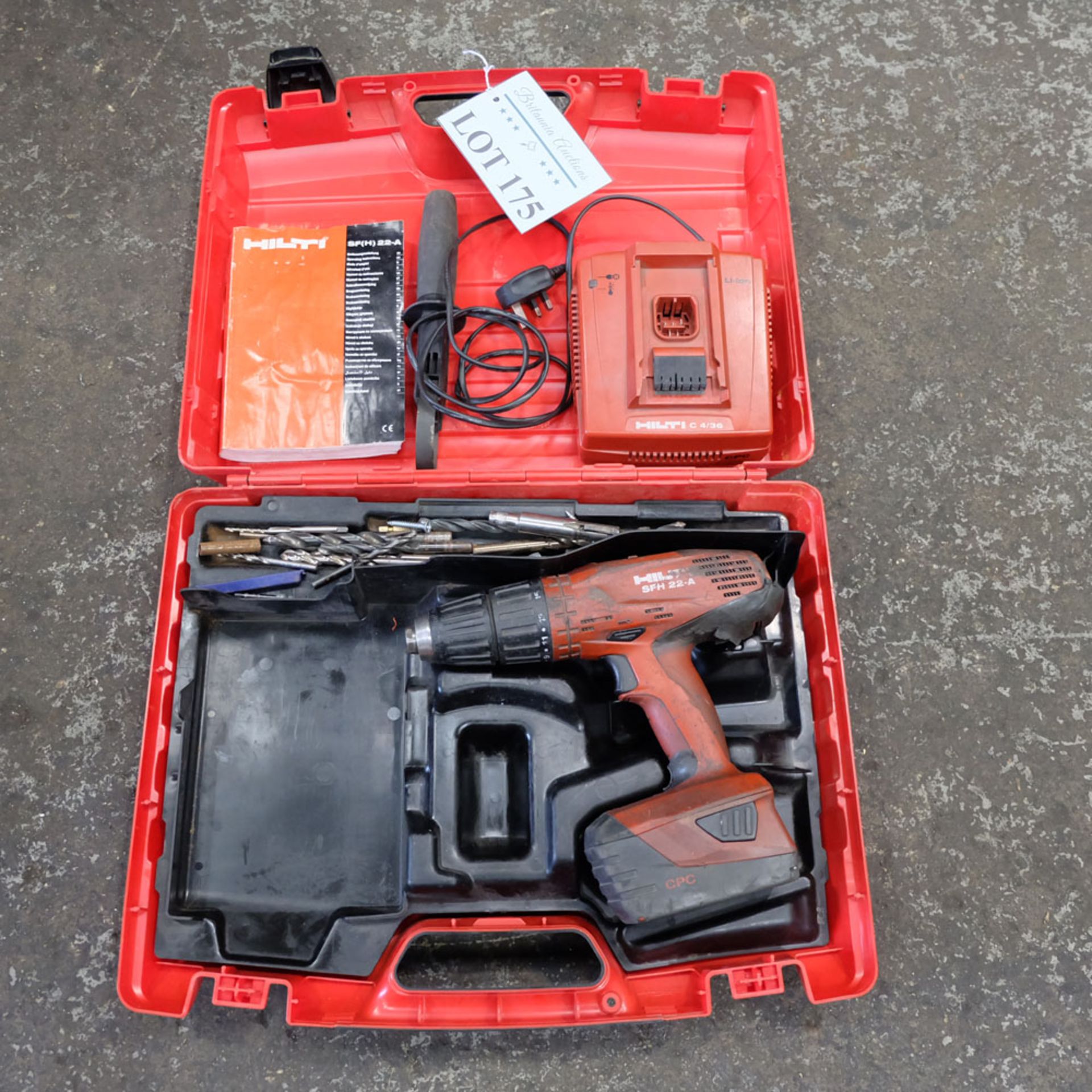 HILTI Model SFH22-A. Battery Powered Drill.