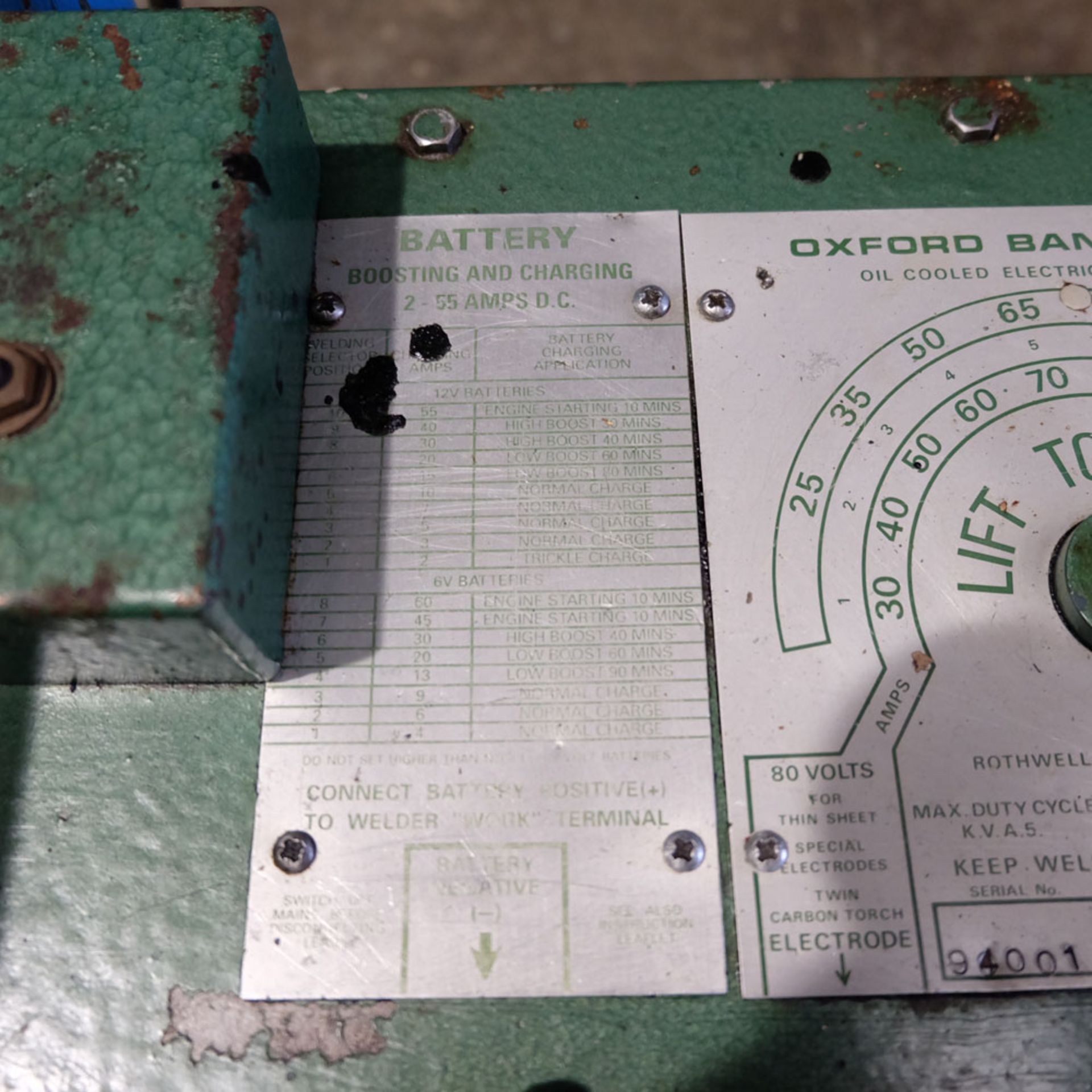 Oxford 180 Amp Oil Cooled Arc Welder. - Image 8 of 8