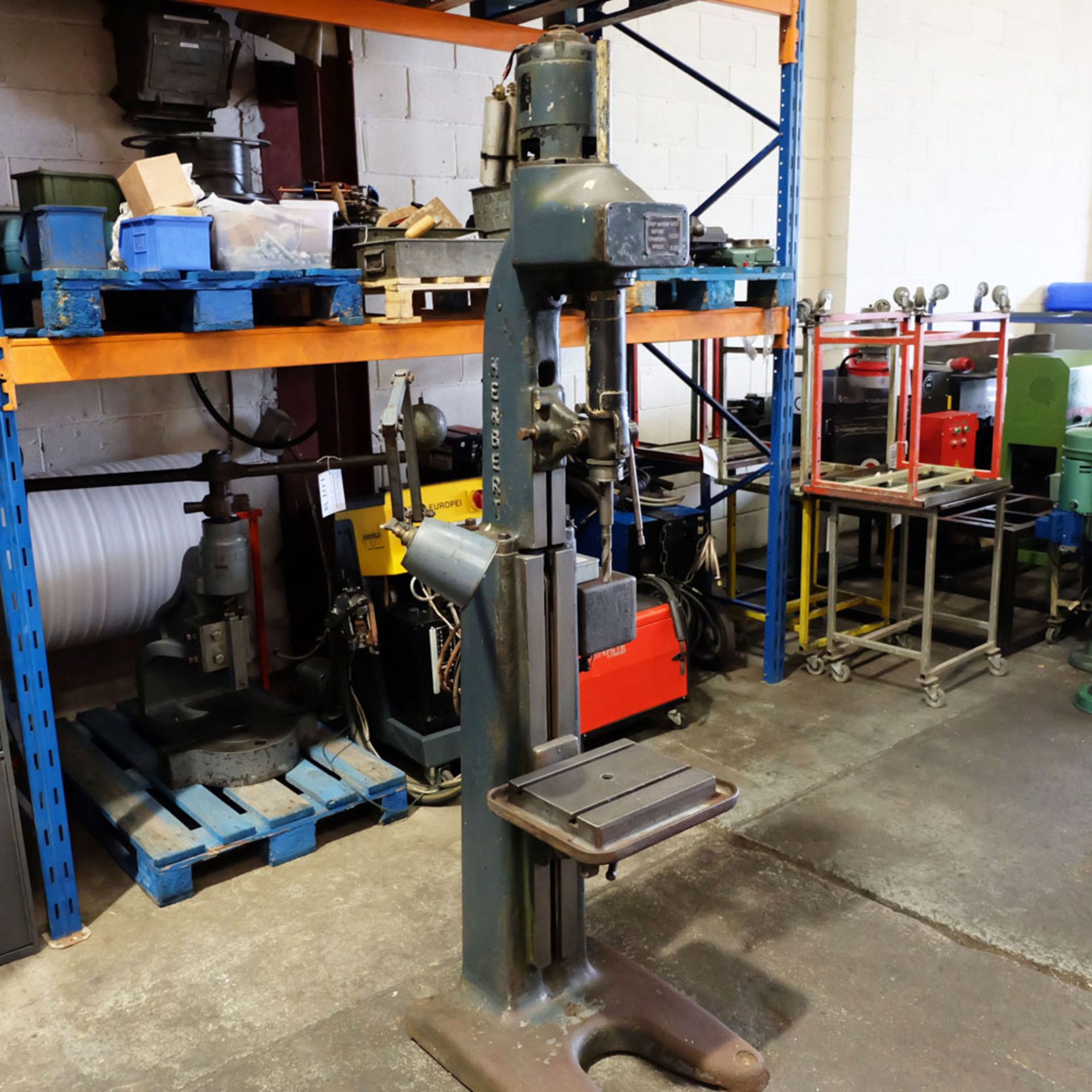 Herbert Single Spindle Pedestal Drilling Machine. 2 Morse Taper.