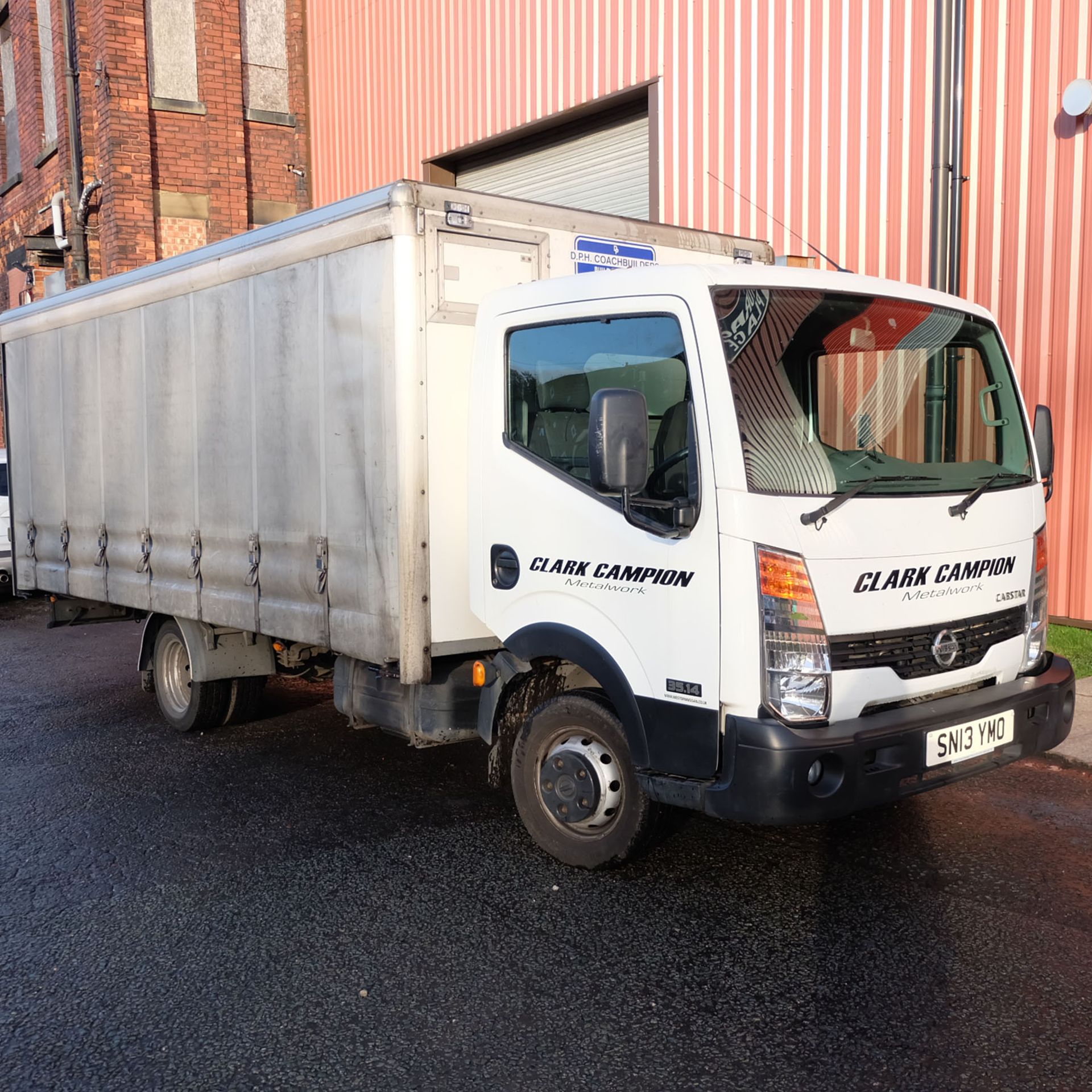 NISSAN CABSTAR 35.14 Rigid Bodied Curtain Truck. 3500KG Gross Weight. Sat Nav, Reversing Camera.