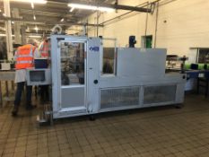 Novopac side feed auto shrinkwrapper with heat tunnel *YEAR 1996 - s/n 1230996* (Unit is part of lin