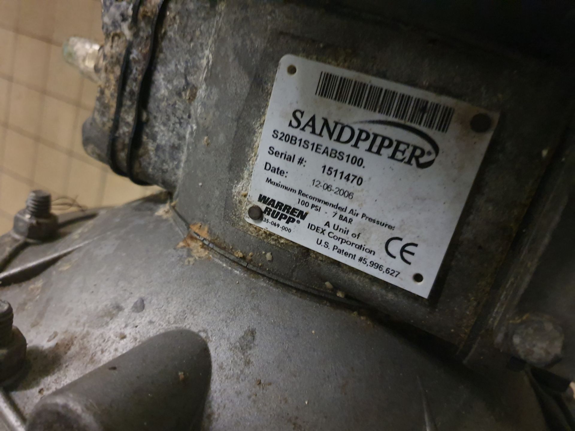 2006 Sandpiper Stainless Steel Diaphragm Pump Model S20B1S1EABS100 - Image 3 of 3