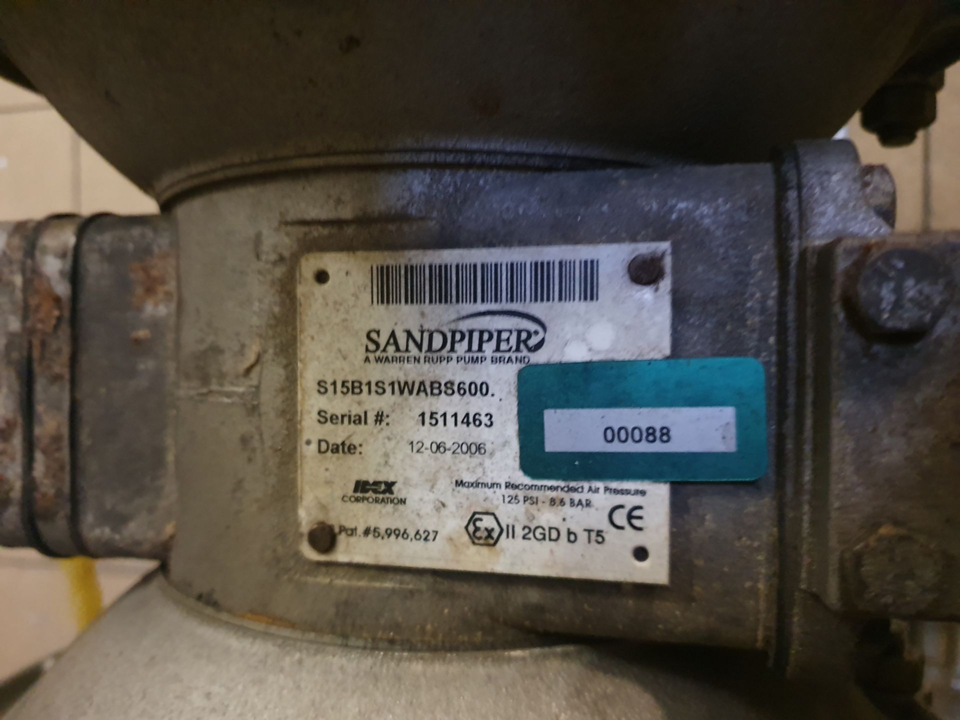 2006 Sandpiper Stainless steel diaphragm pump *Model S15B1S1WABS600* - Image 2 of 2