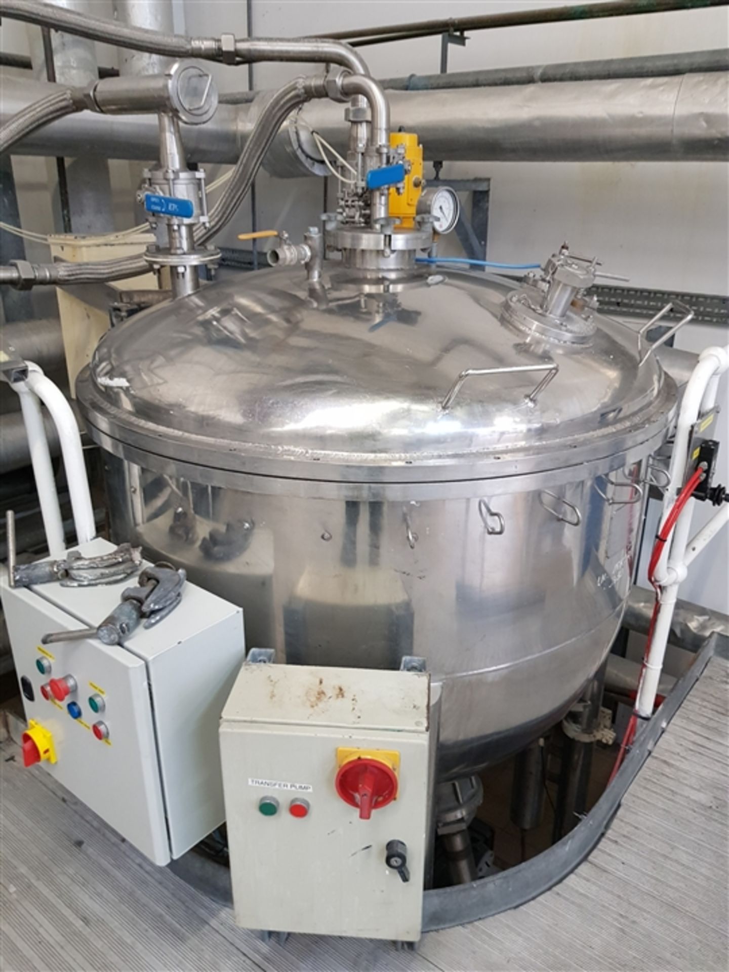 Guisti 150 Gallon jacketed mixing vessel with scra