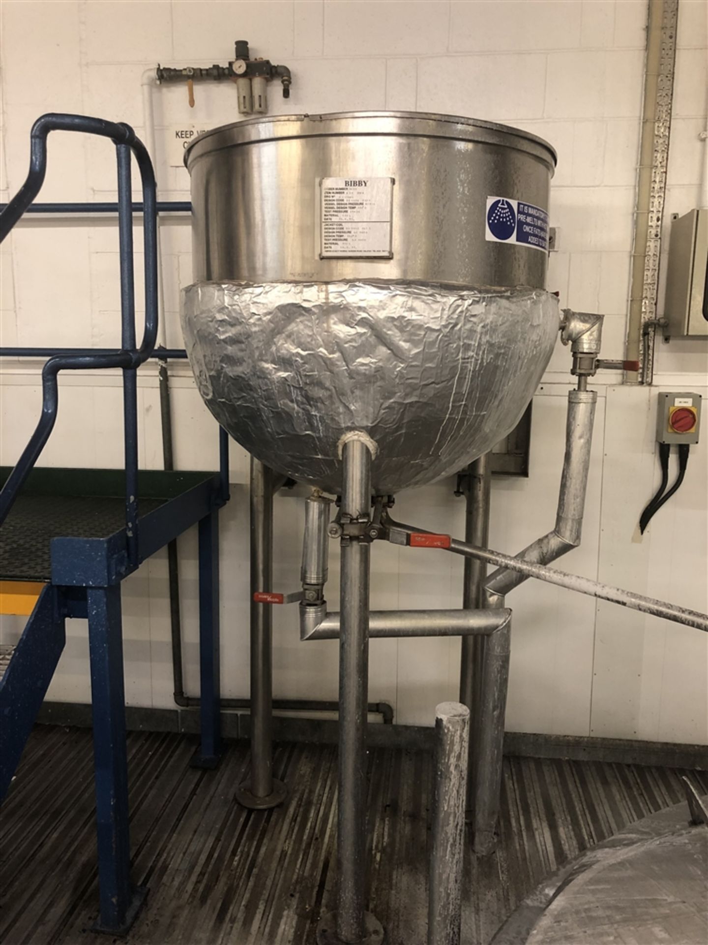 Bibby’s 300 Litre jacketed hemispherical pan