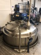 Websters 5000 Litre jacketed mixing vessel with Li