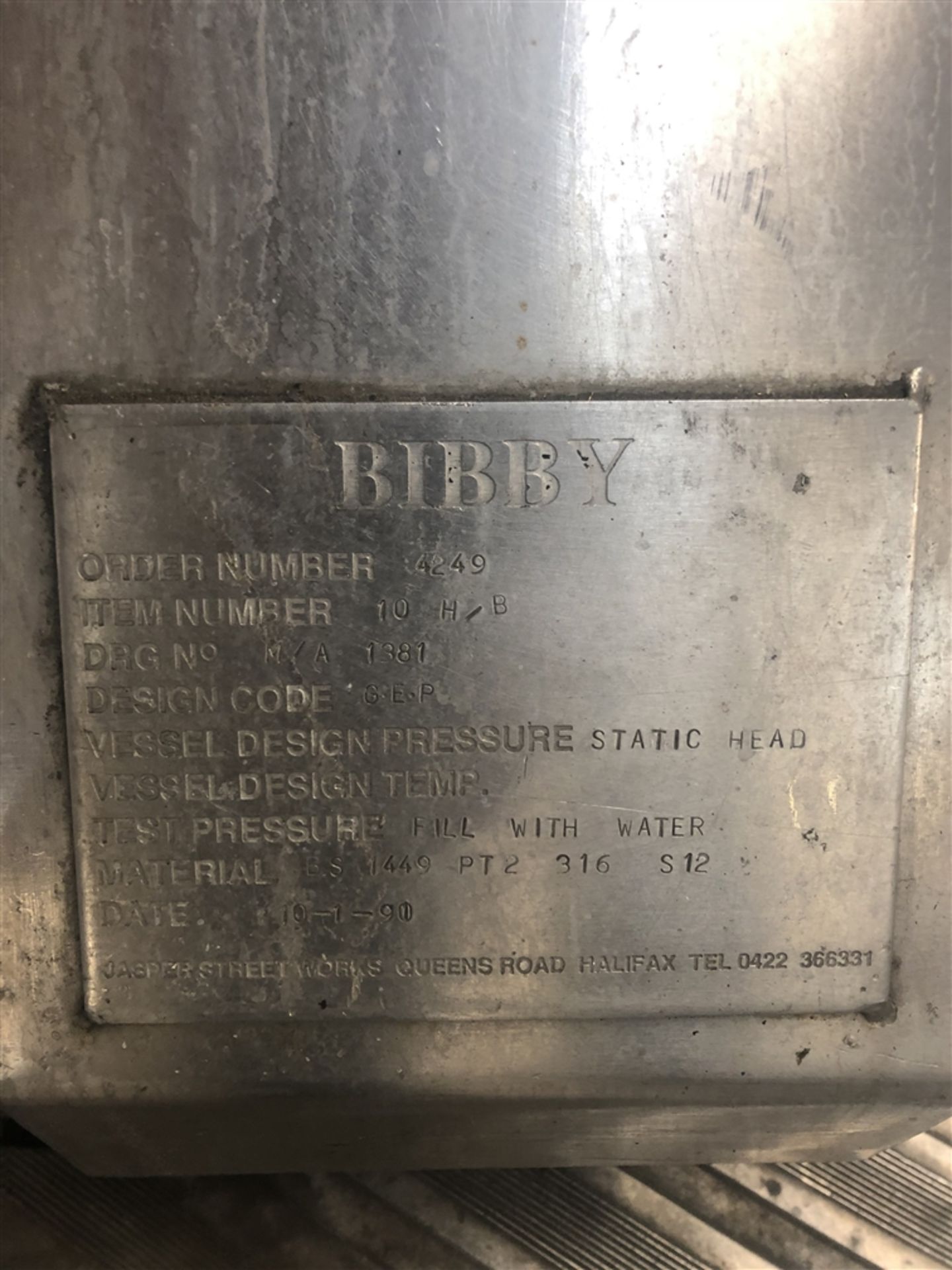 Bibby’s 2500 Litre jacketed mixing vessel with Lig - Image 5 of 6