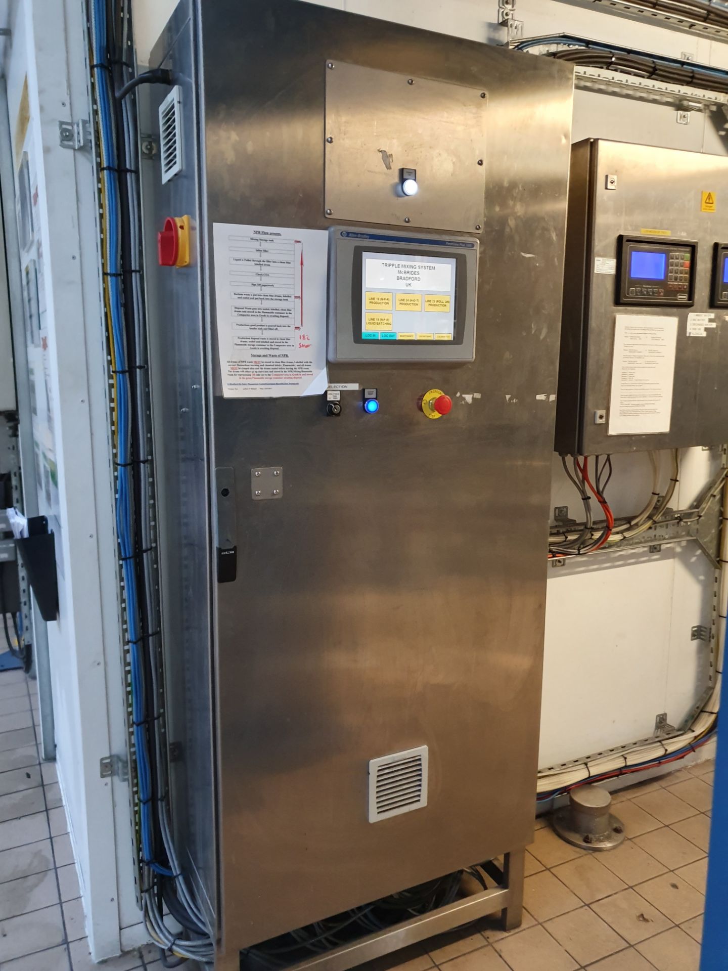Stainless steel control panel with Allan Bradley H